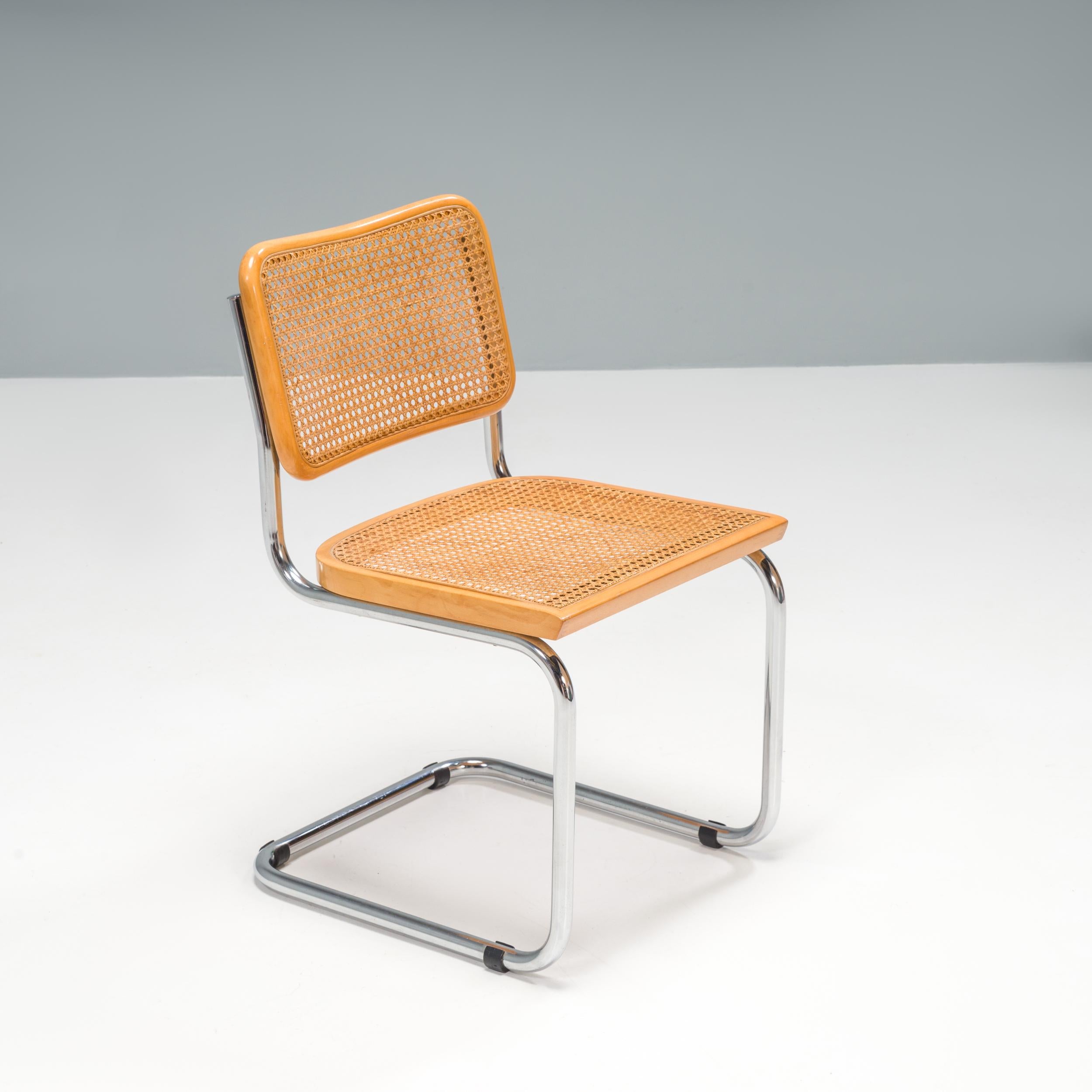 Marcel Breuer by Knoll Cane Cesca Chairs, Set of 4 1