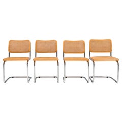 Marcel Breuer by Knoll Cane Cesca Chairs, Set of 4