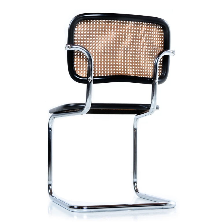 Cantilever Chrome Cane Dining Cesca Chairs Made in Spain, 1970s at