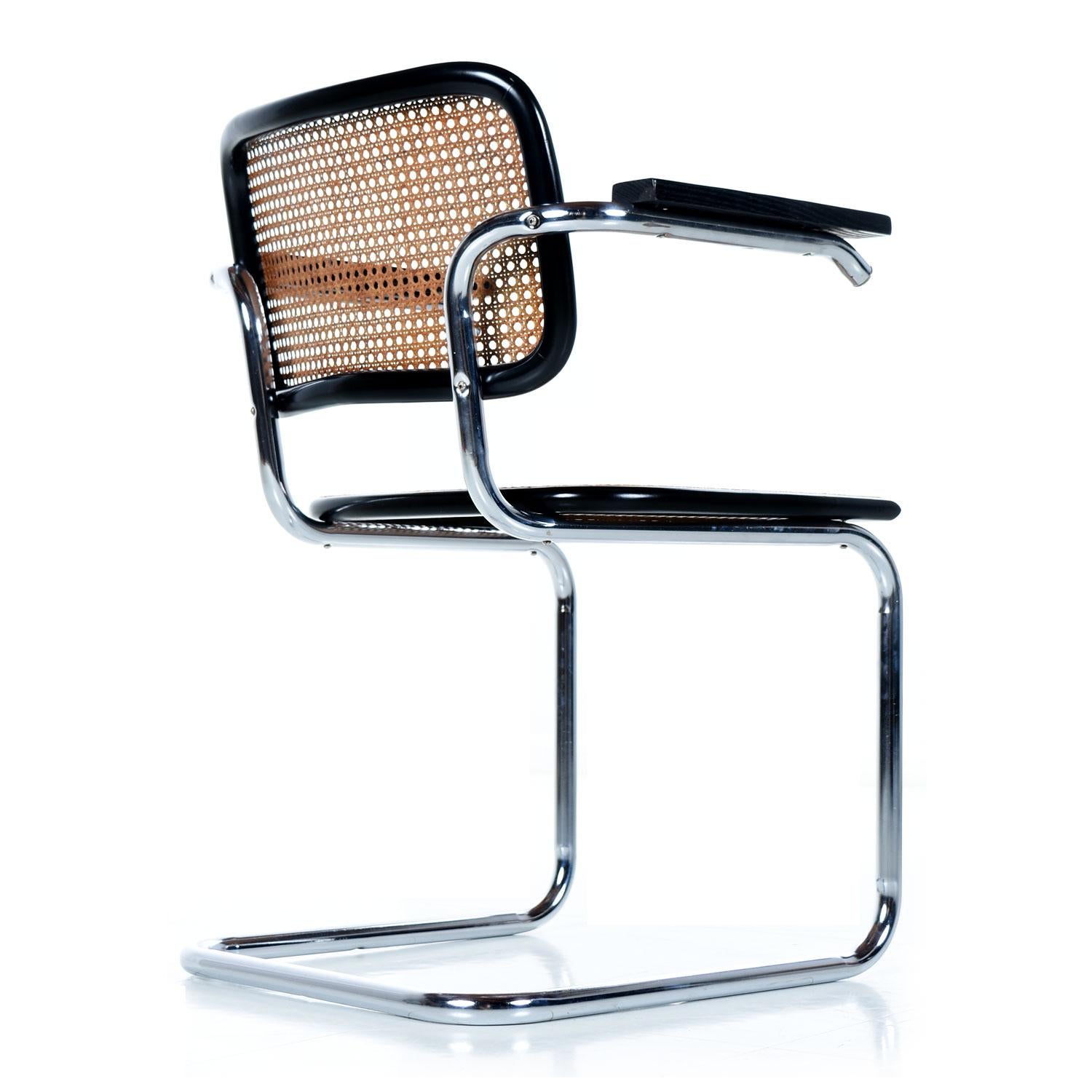 Late 20th Century Cantilever Chrome Cane Dining Cesca Chairs Made in Spain, 1970s