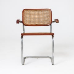 Poltrona Cesca di Marcel Breuer con seduta e schienale in vimini, CIRCA 1960