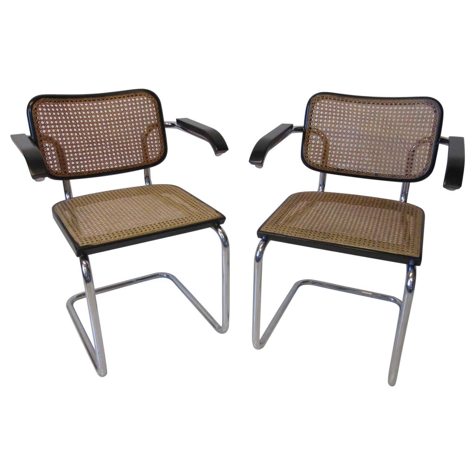 Marcel Breuer Cesca Armchairs Italy