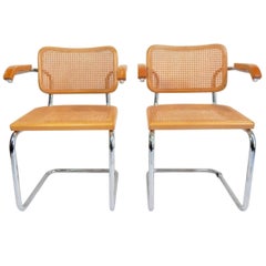 Marcel Breuer Cesca Armchairs Midcentury