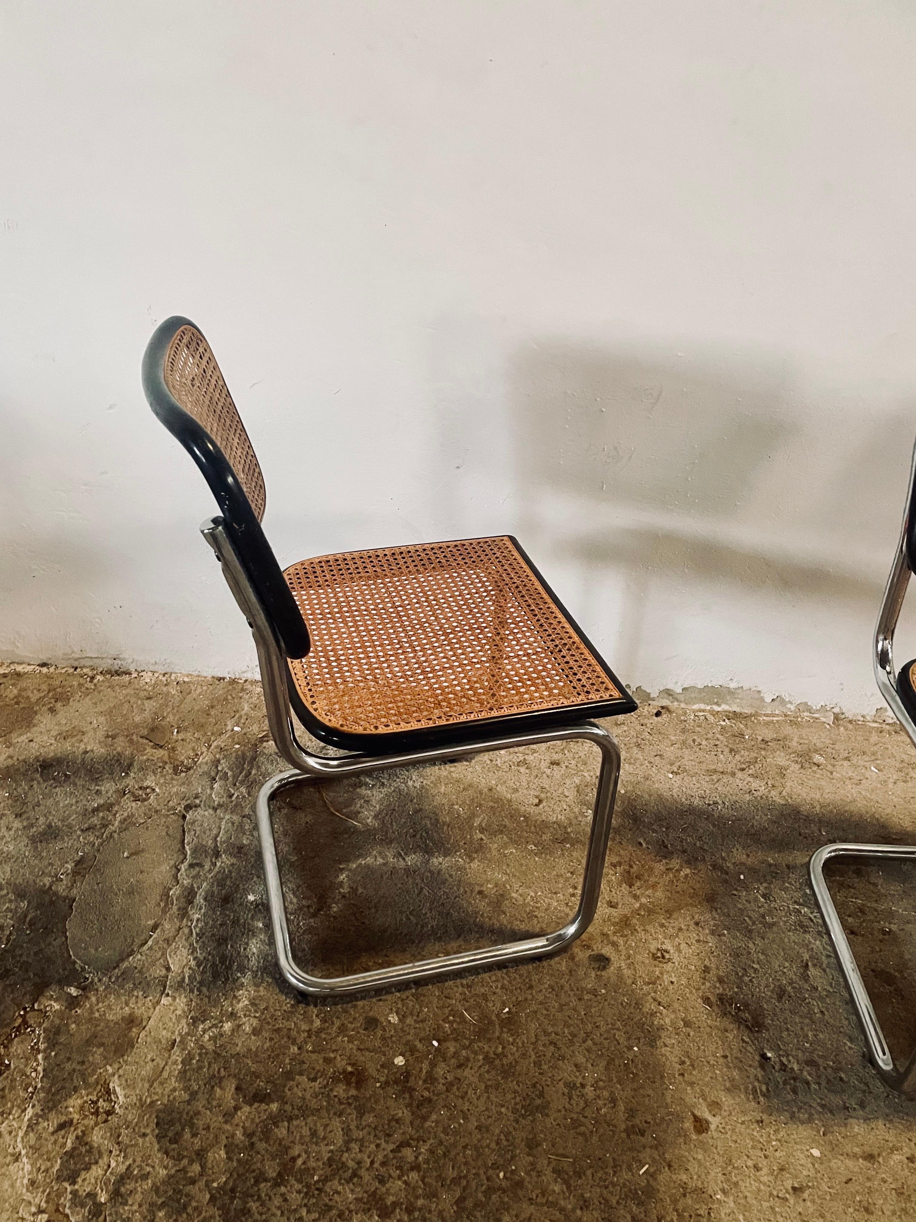 Marcel Breuer Cesca B32 Chairs, Set of Vintage Bauhaus Classics (1960s-70s) For Sale 5