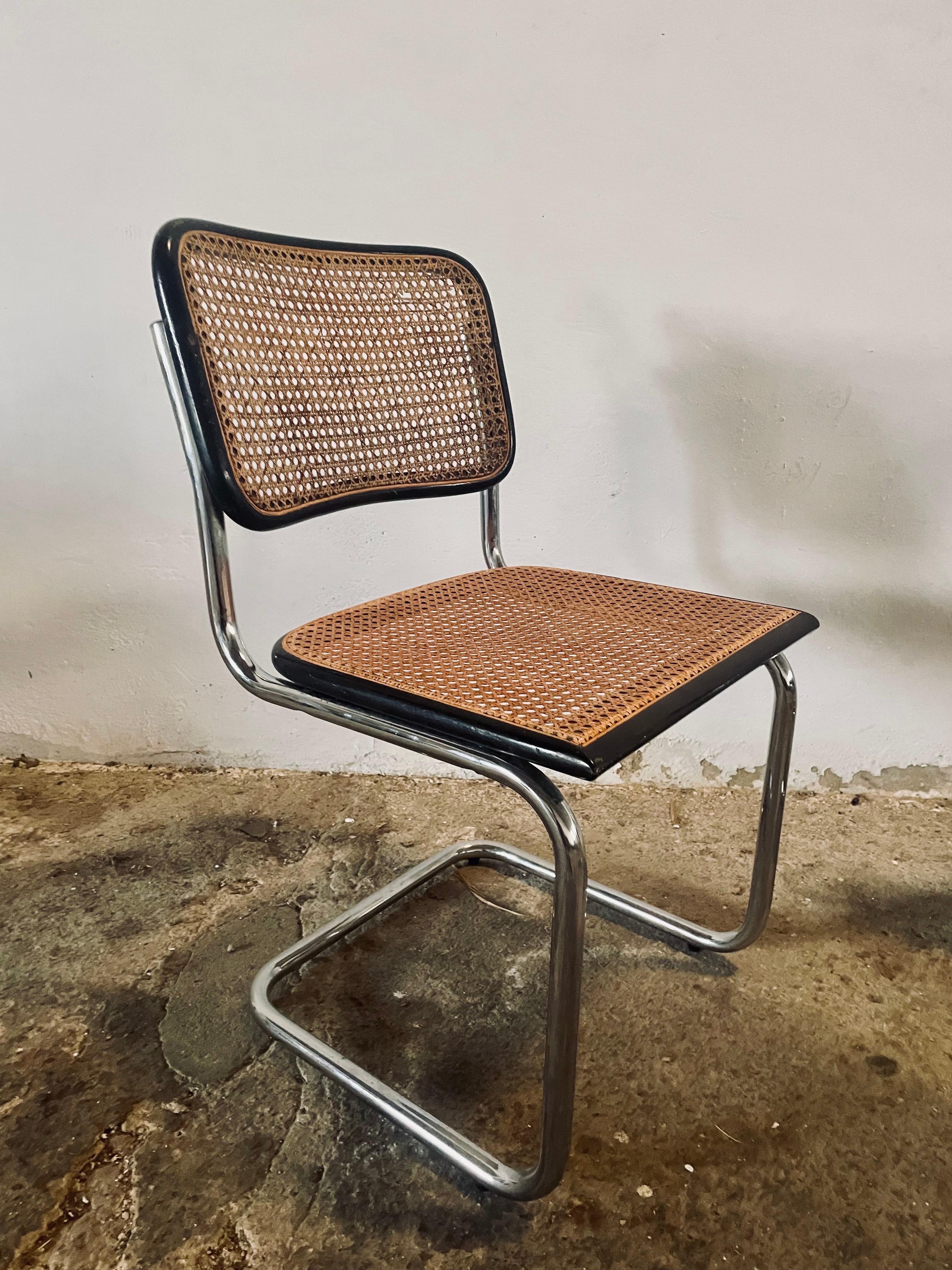 Marcel Breuer Cesca B32 Chairs, Set of Vintage Bauhaus Classics (1960s-70s) For Sale 2