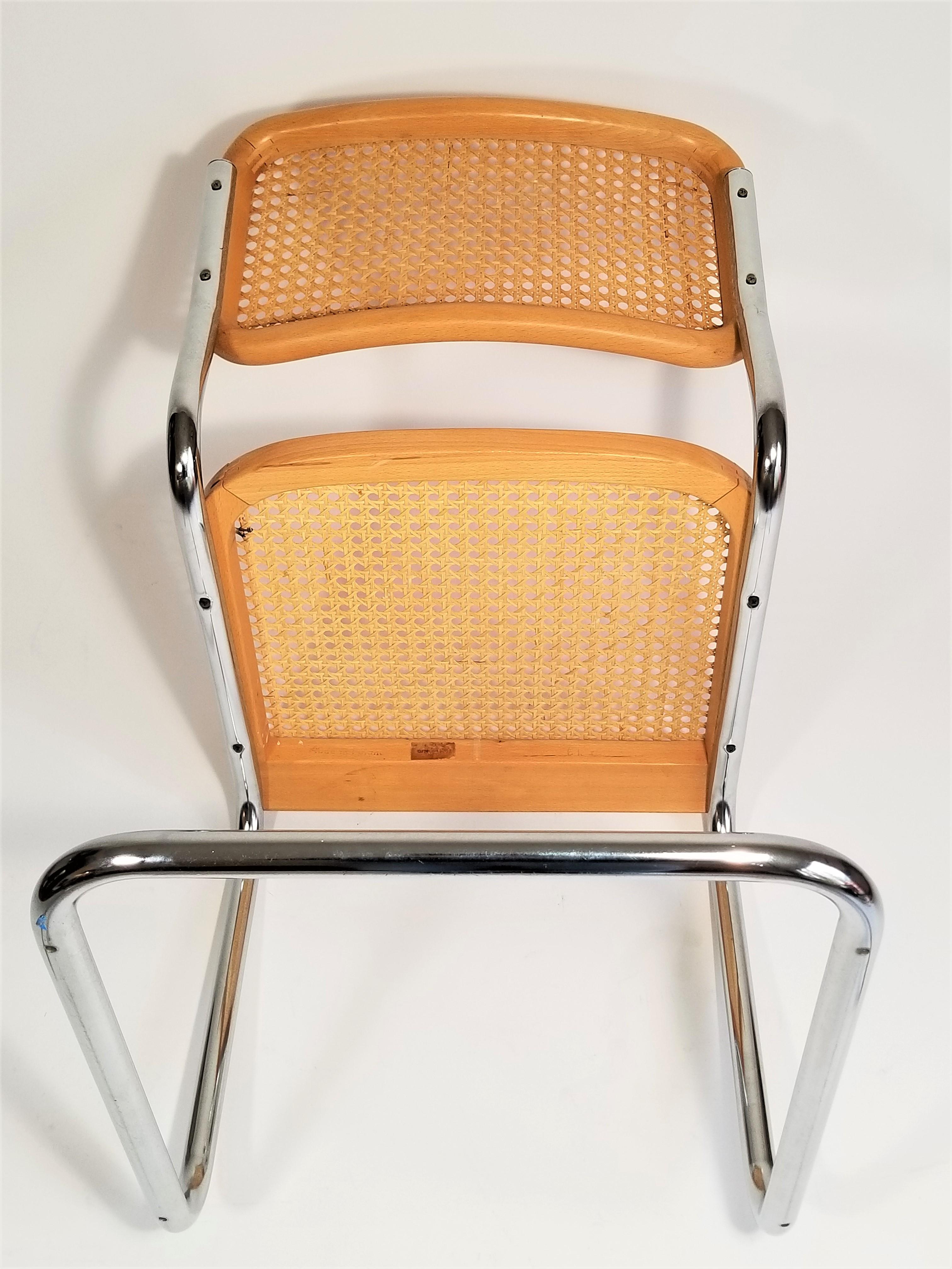 Marcel Breuer Cesca B32 Thonet GMF Authentic Early Production Side Chair 3
