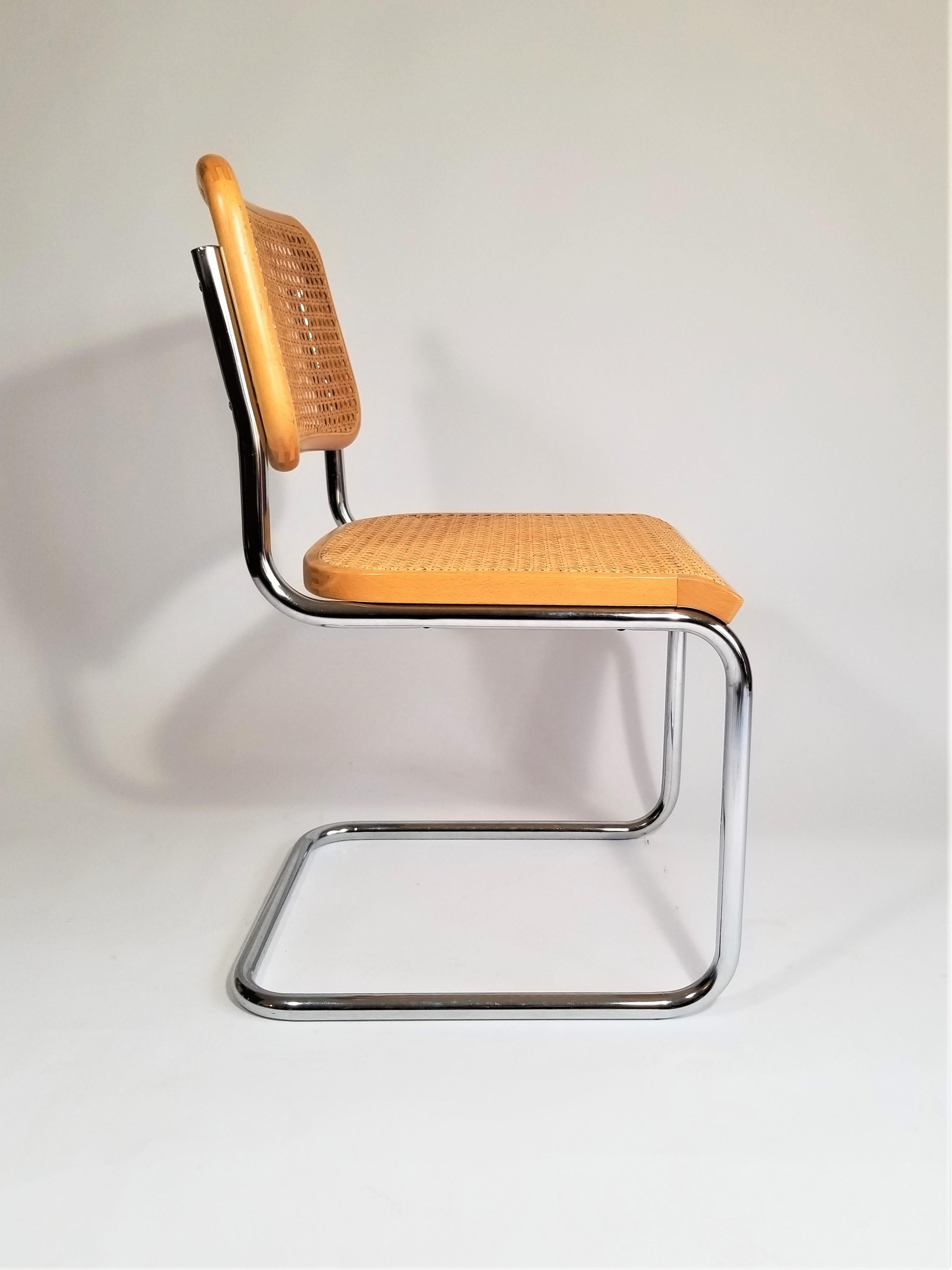 Polish Marcel Breuer Cesca B32 Thonet GMF Authentic Early Production Side Chair