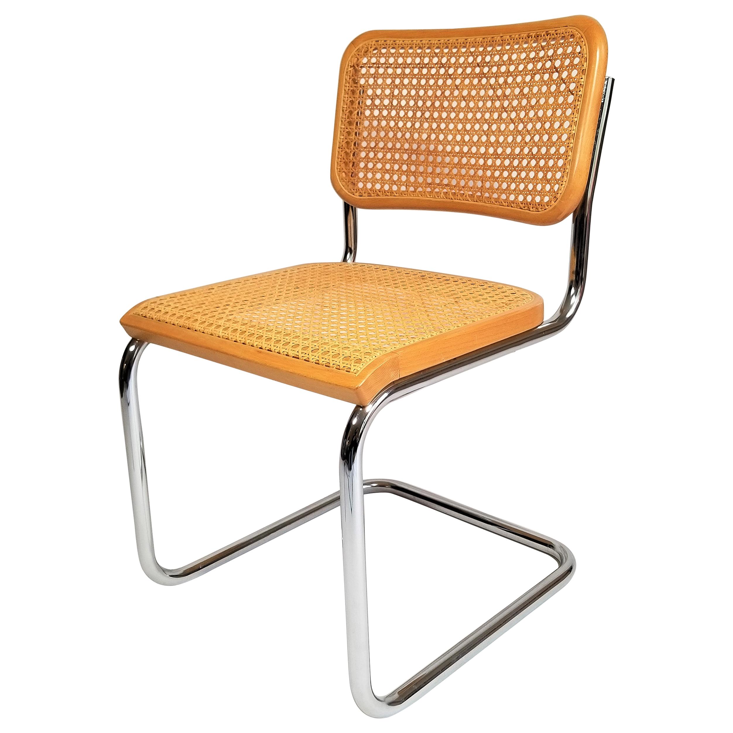 Marcel Breuer Cesca B32 Thonet GMF Authentic Early Production Side Chair at  1stDibs | how to tell if cesca chair is real, thonet cesca, b32 chair