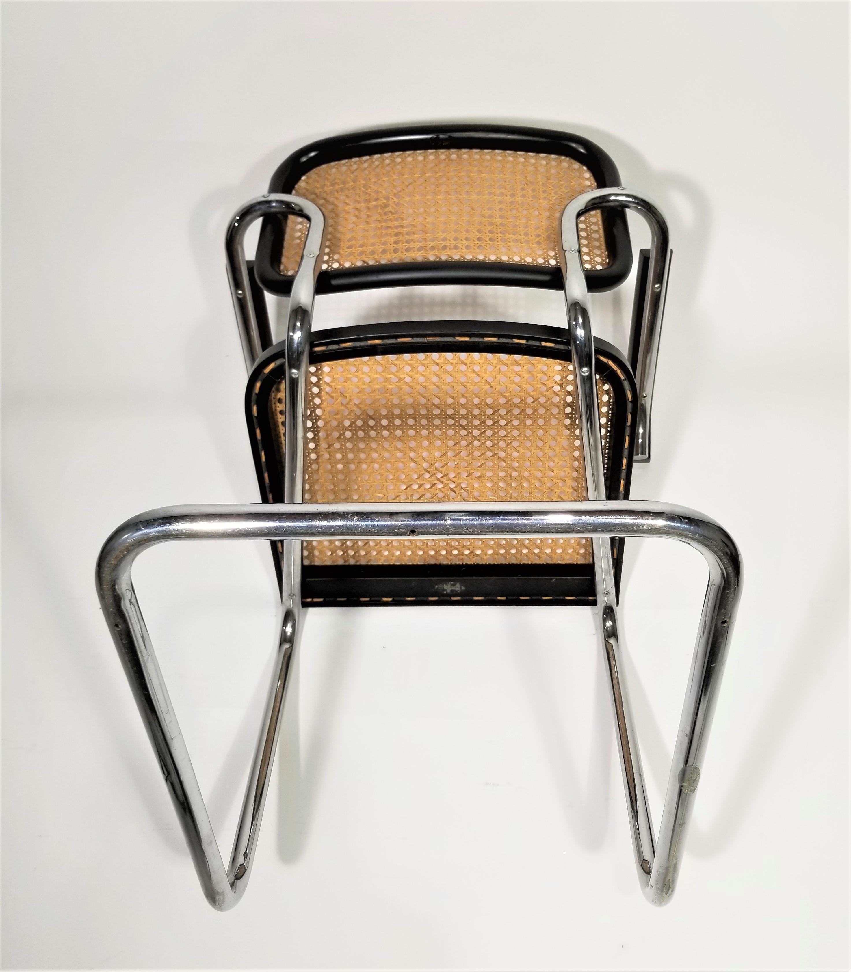 Marcel Breuer Cesca Black Armchair by Stendig Midcentury 1960s Hand Caned 9