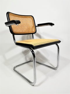 Marcel Breuer Cesca Schwarzer Sessel von Thonet:: 1960er Jahre