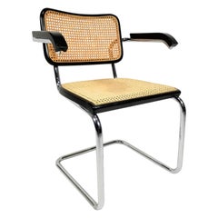 Marcel Breuer Cesca Schwarzer Sessel Mitte des Jahrhunderts, 1960er Jahre