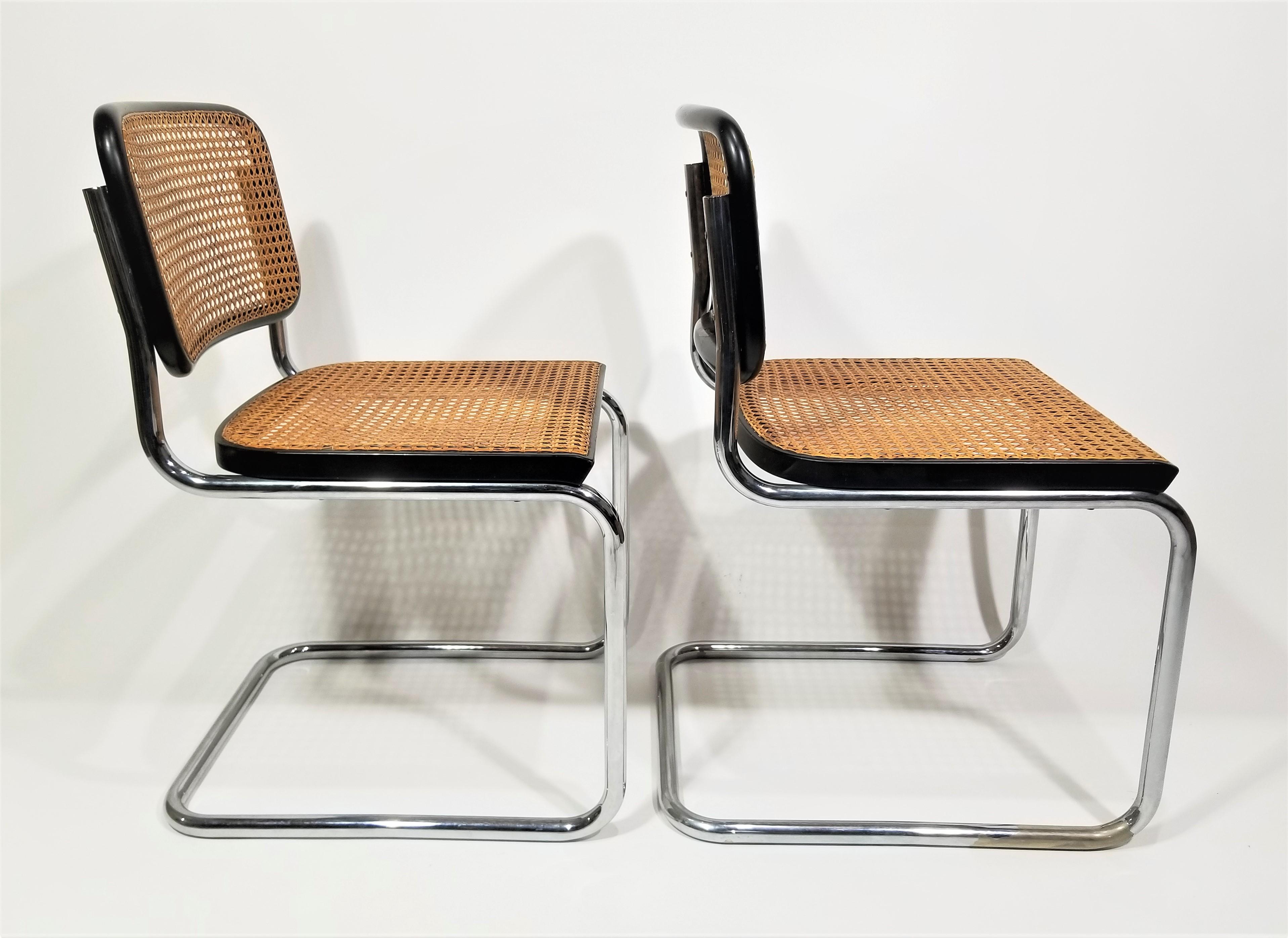 Marcel Breuer Cesca Chairs by Stendig Mid Century 1960s In Good Condition In New York, NY