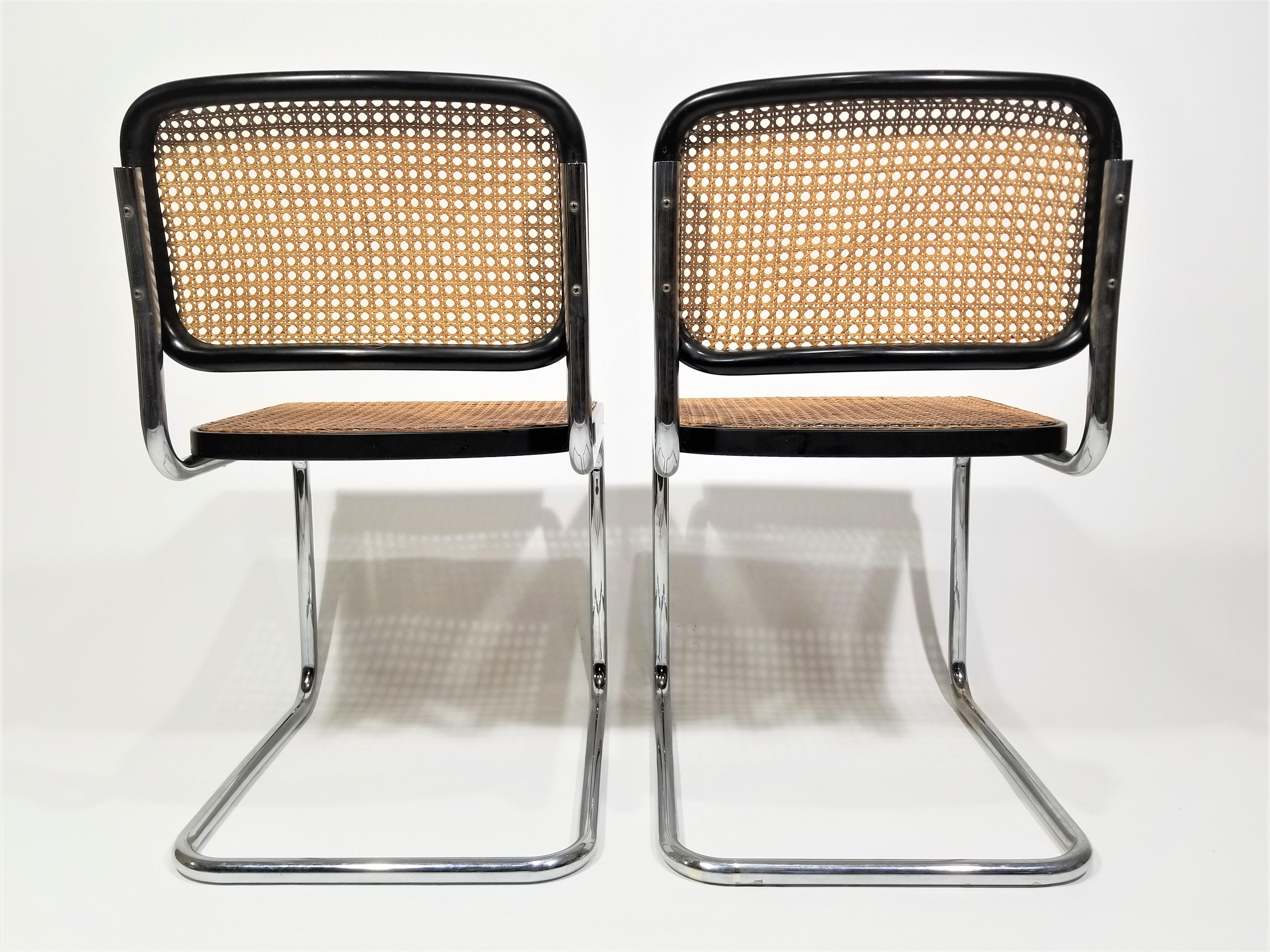 20th Century Marcel Breuer Cesca Chairs by Stendig Mid Century 1960s