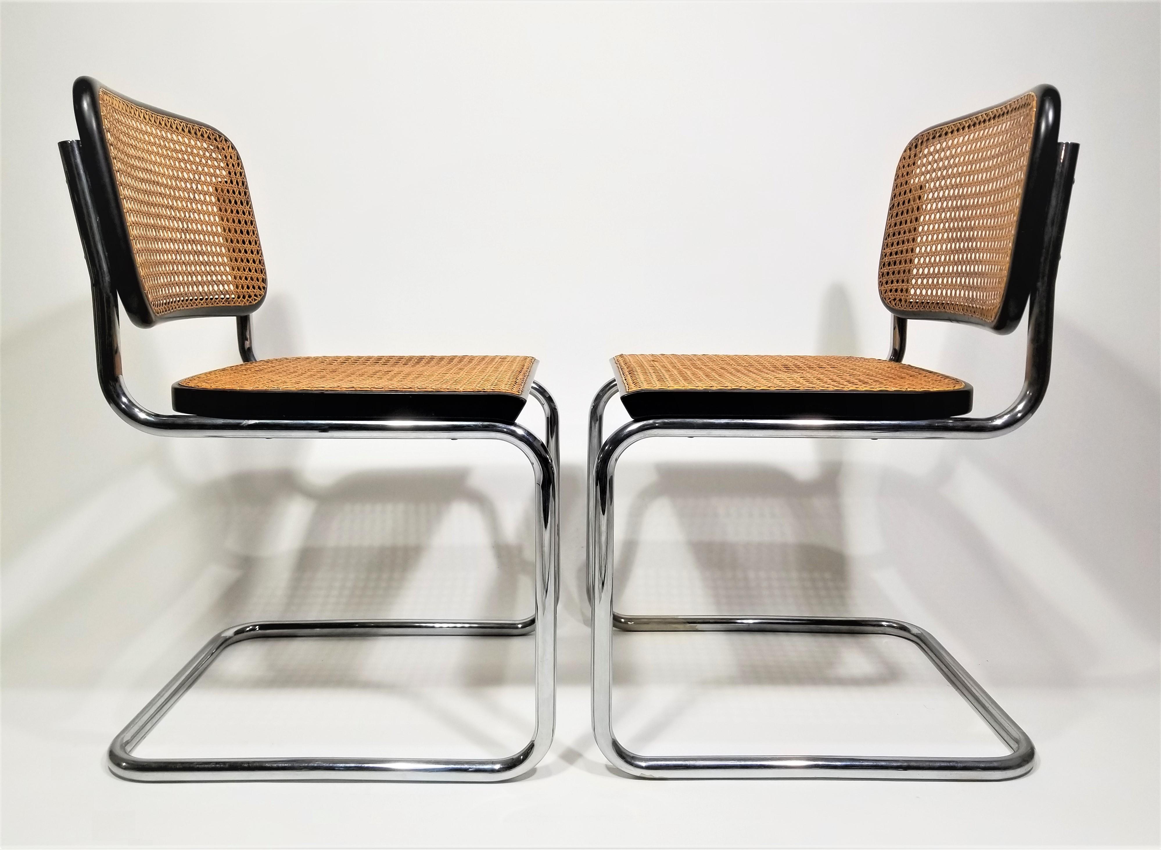 Marcel Breuer Cesca Chairs by Stendig Mid Century 1960s 1
