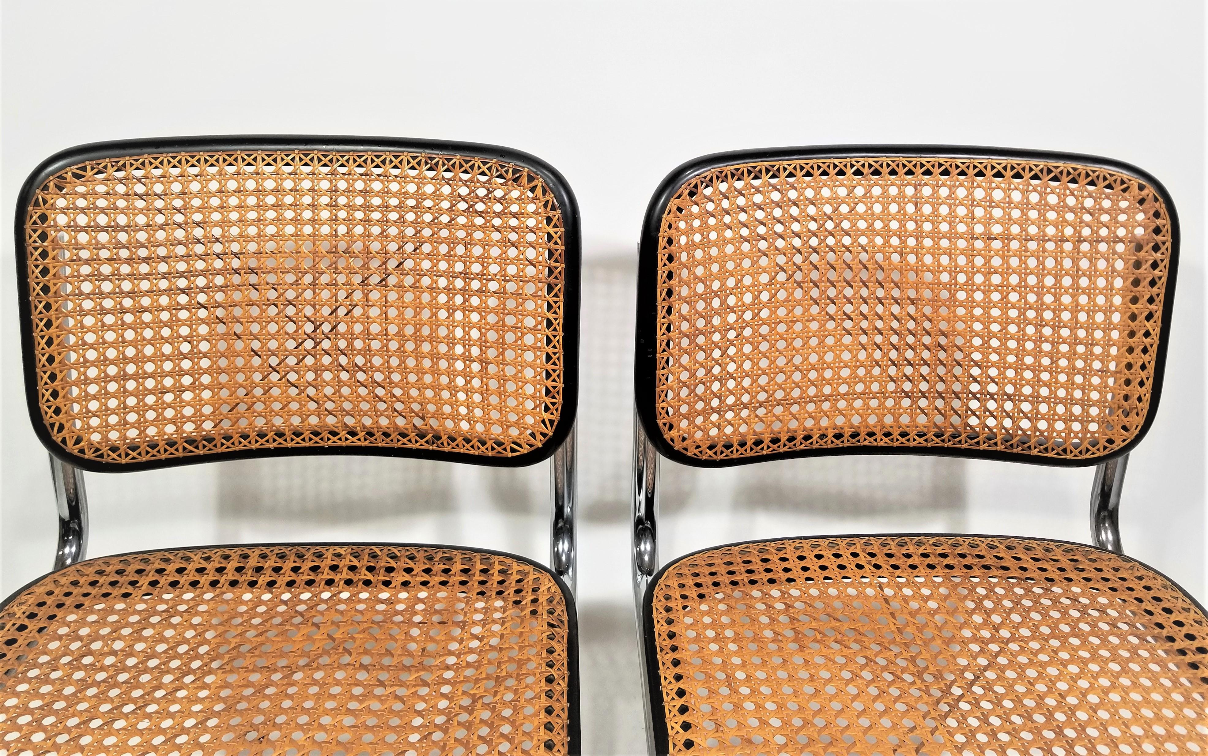 Marcel Breuer Cesca Chairs by Stendig Mid Century 1960s 2
