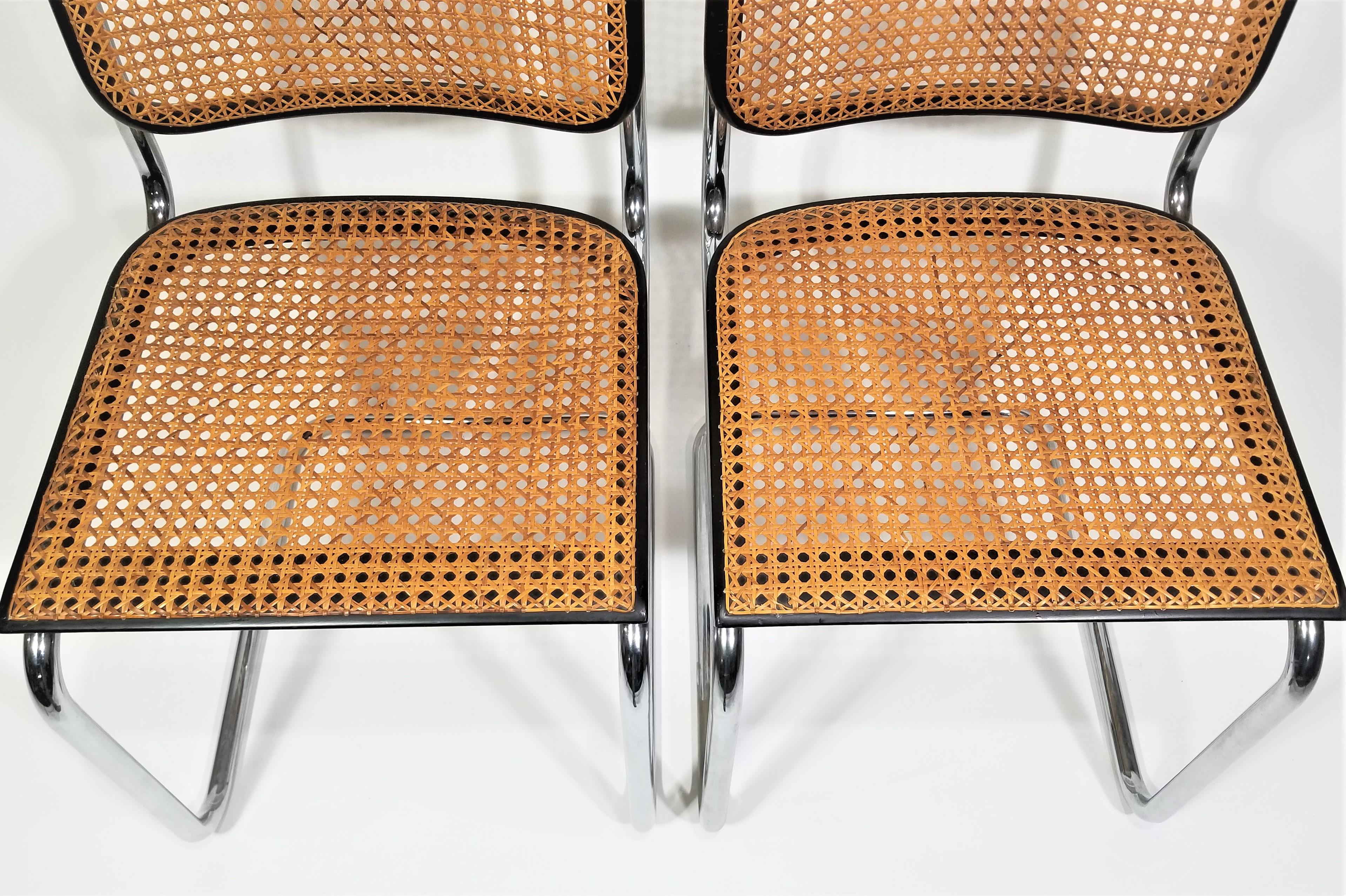 Marcel Breuer Cesca Chairs by Stendig Mid Century 1960s 3