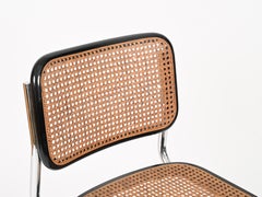 Marcel Breuer Cesca Chair in Chrome and Straw, Signed Gavina, Italy, 1960s