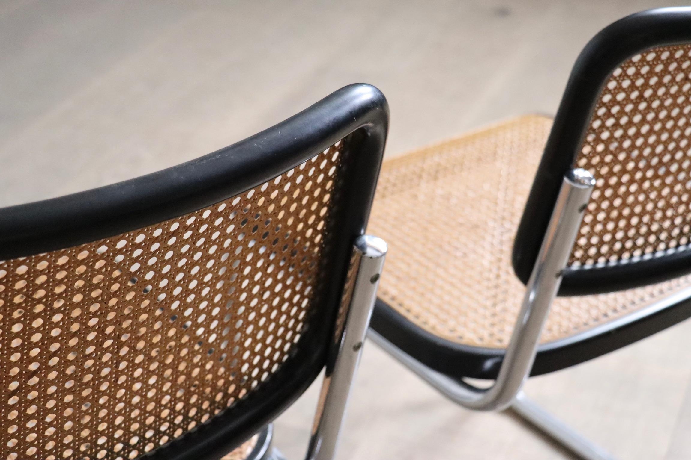 Marcel Breuer Cesca chairs for thonet 1970s set of 4 5