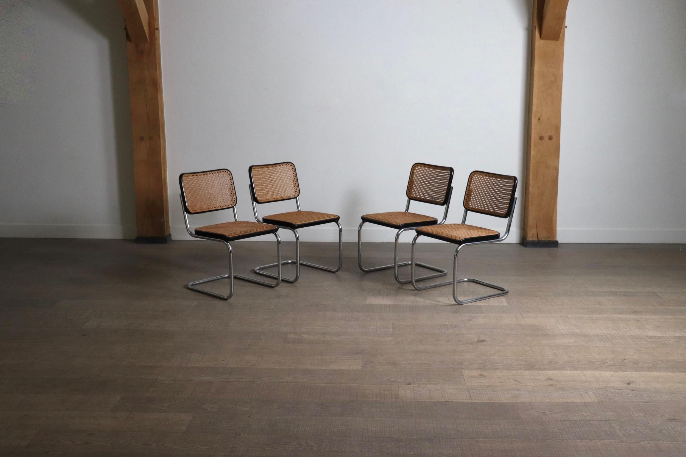 Marcel Breuer Cesca chairs for thonet 1970s set of 4 7