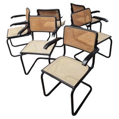 Marcel Breuer Cesca Chairs in All-Black - Set of 2 Italian Masterpieces (1970s)