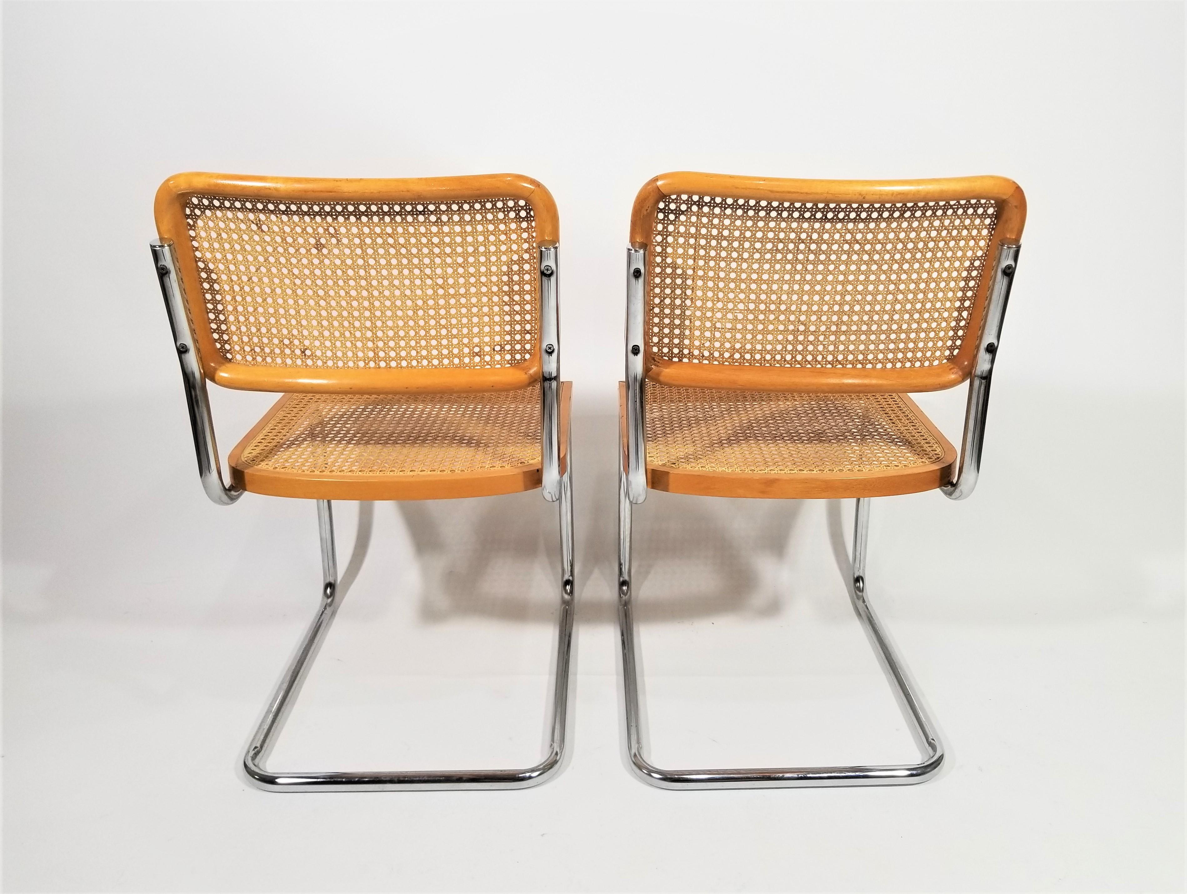 Marcel Breuer Cesca-Stühle, 4er-Set, Mitte des Jahrhunderts im Angebot 3