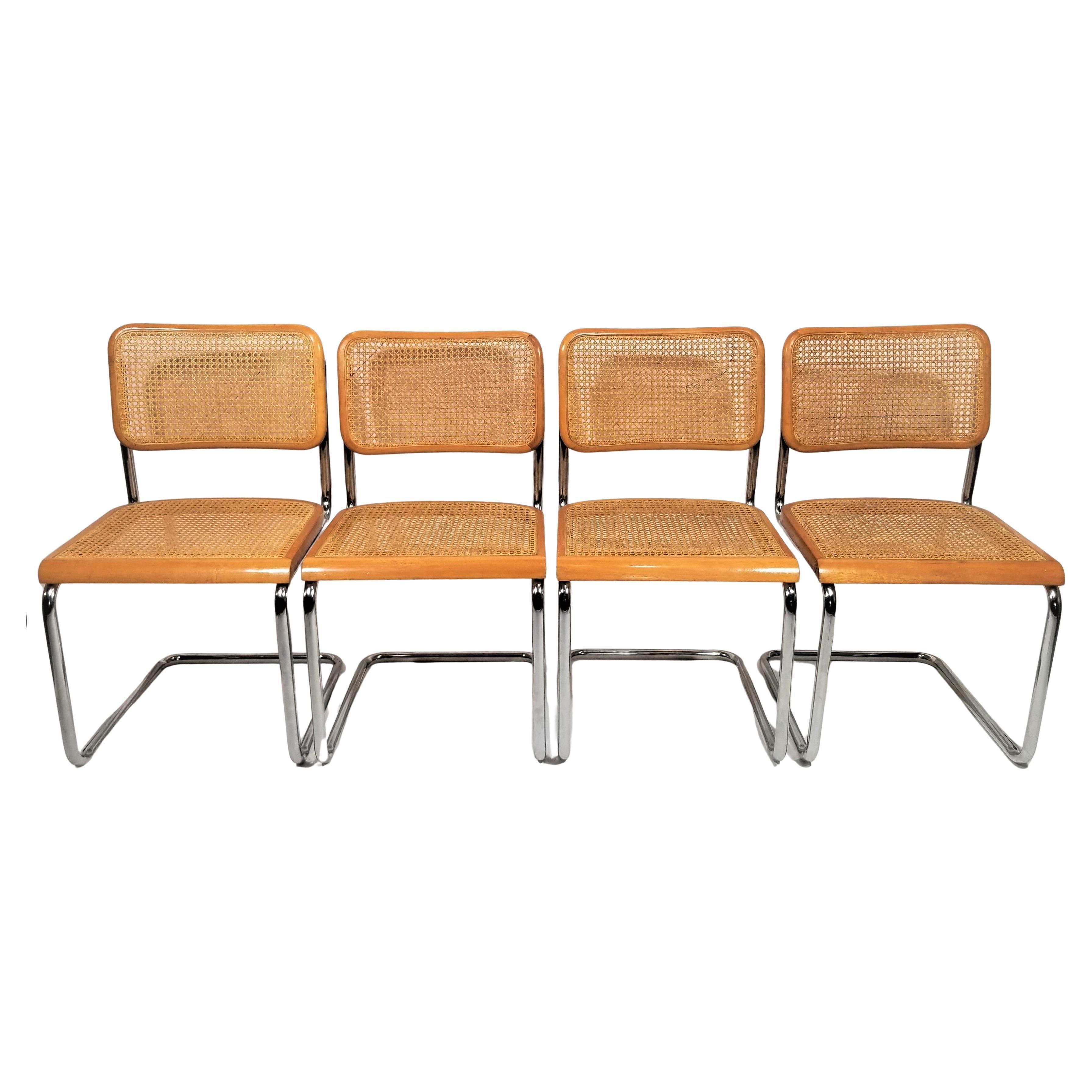 Sedie Marcel Breuer Cesca, metà secolo, set di 4 pezzi