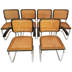 Marcel Breuer Cesca Chairs Midcentury, Set of 6