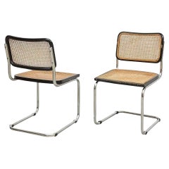 Marcel Breuer Cesca Chairs, Rattan & Metal, Mid-Century Modern