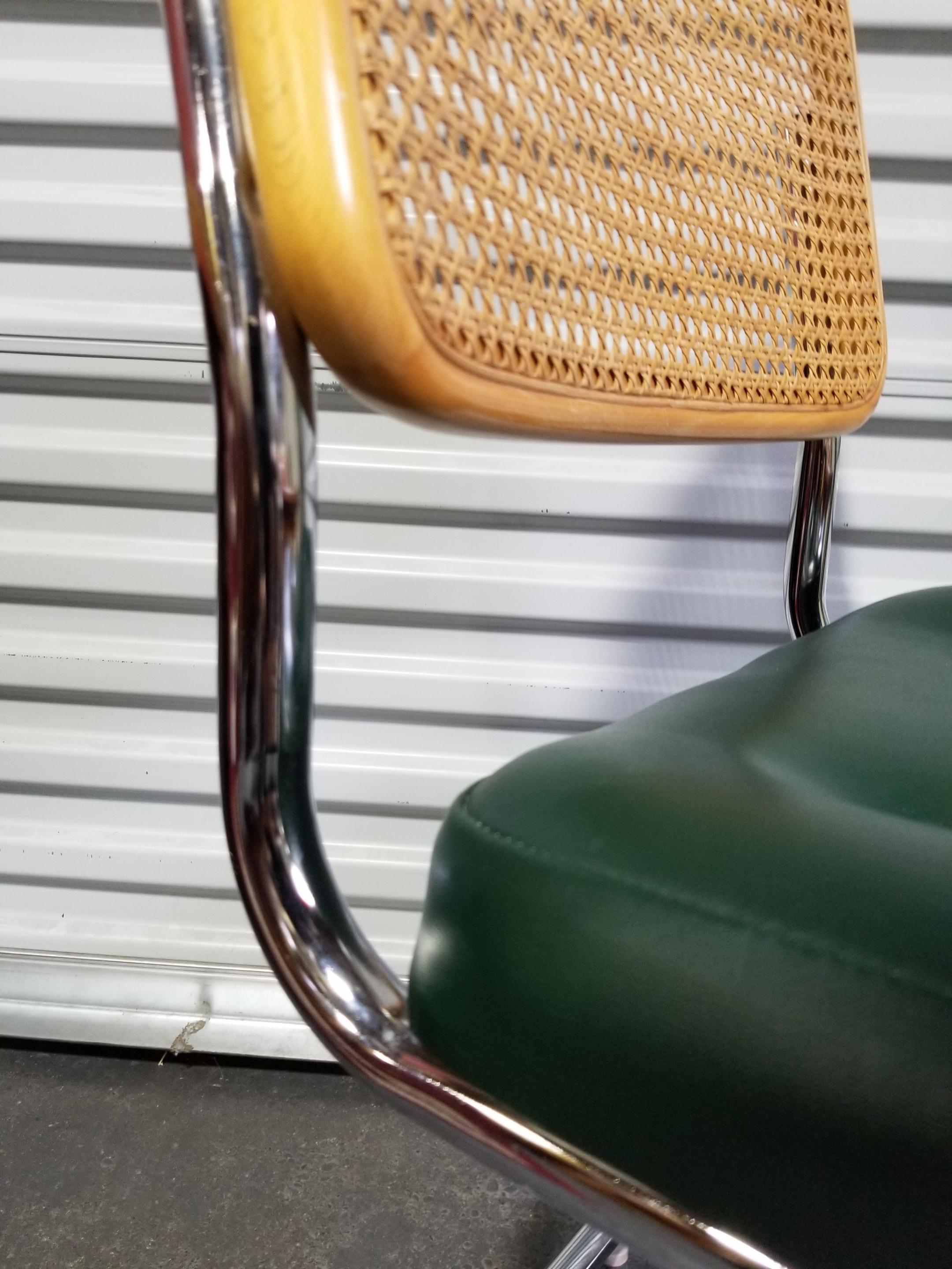 Chrome Marcel Breuer Cesca Chairs, Set 4