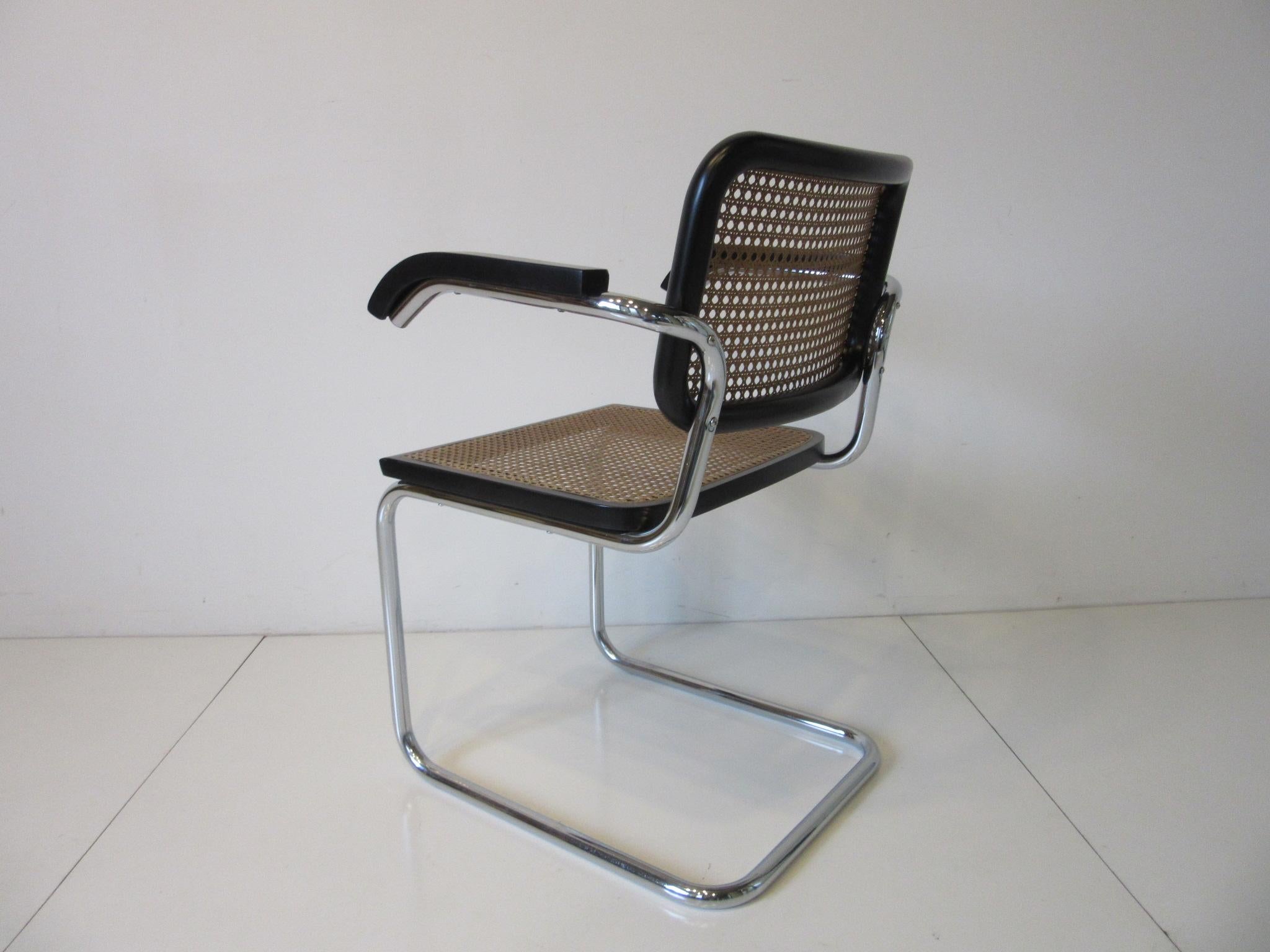 Marcel Breuer Cesca Dining Armchairs Made in Italy In Good Condition In Cincinnati, OH