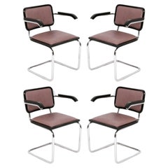 Marcel Breuer Cesca Dining Chairs Ensemble de quatre fauteuils