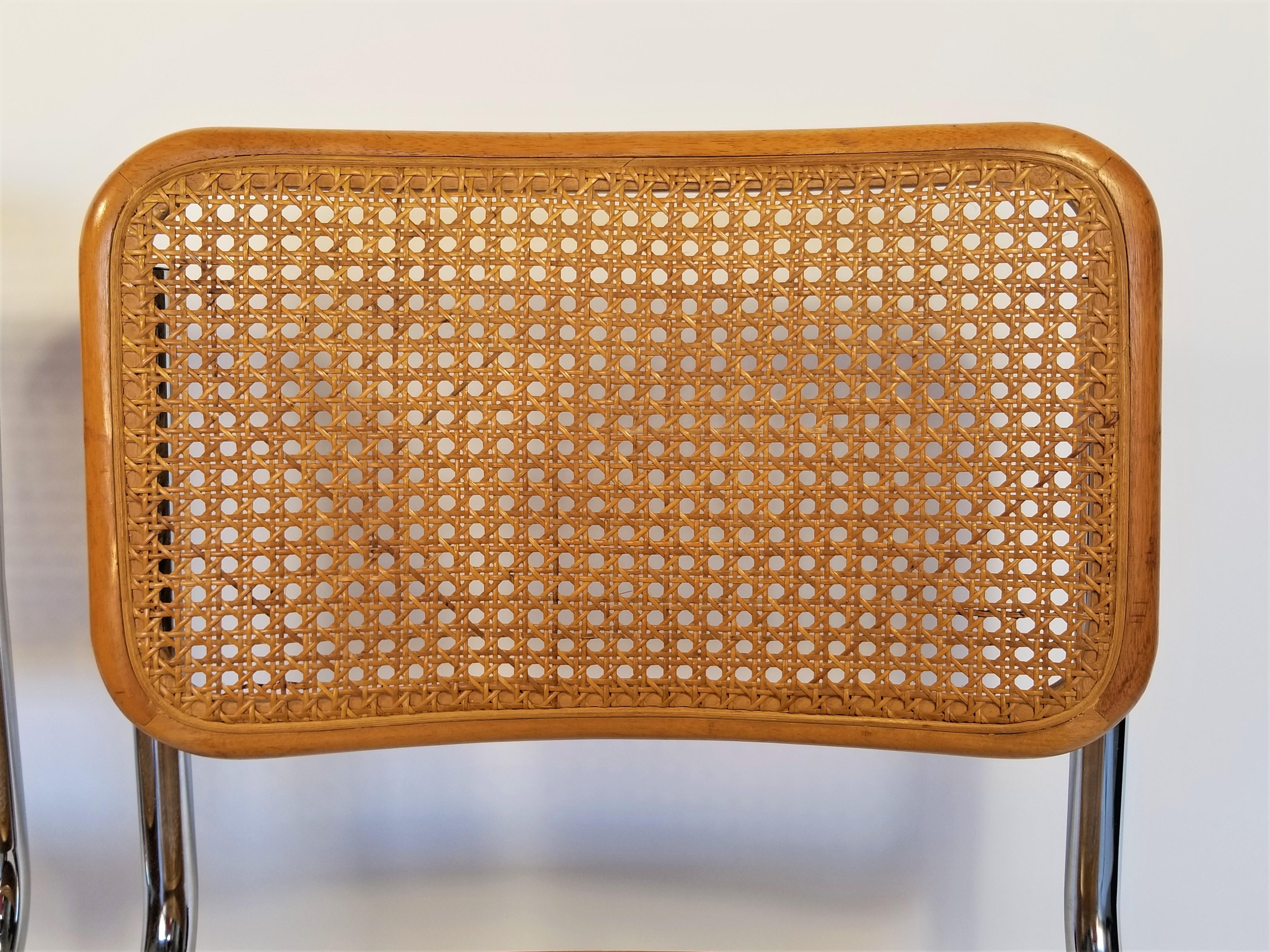 Marcel Breuer Cesca Pair of Midcentury Side Chairs 4