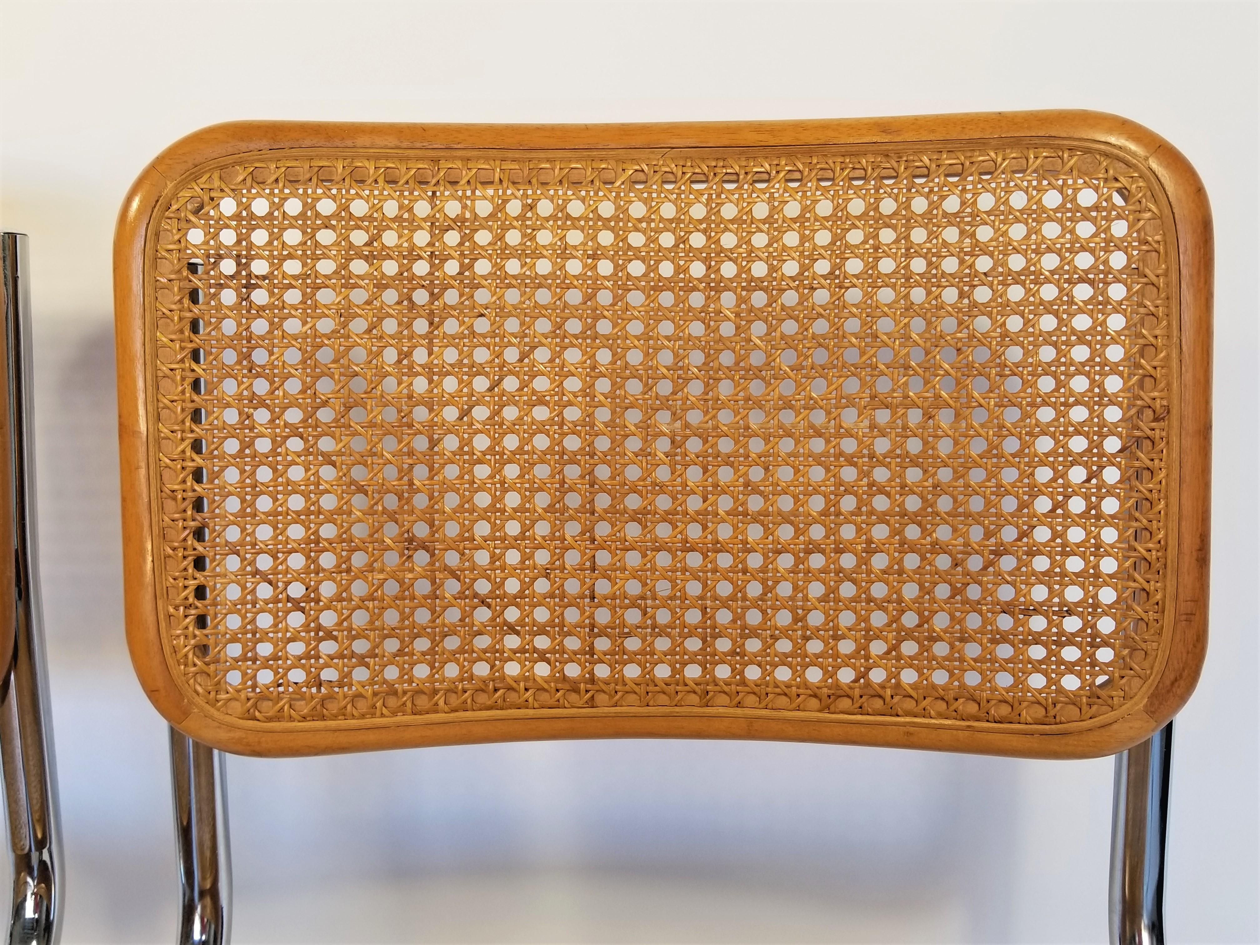 Marcel Breuer Cesca Pair of Midcentury Side Chairs 1