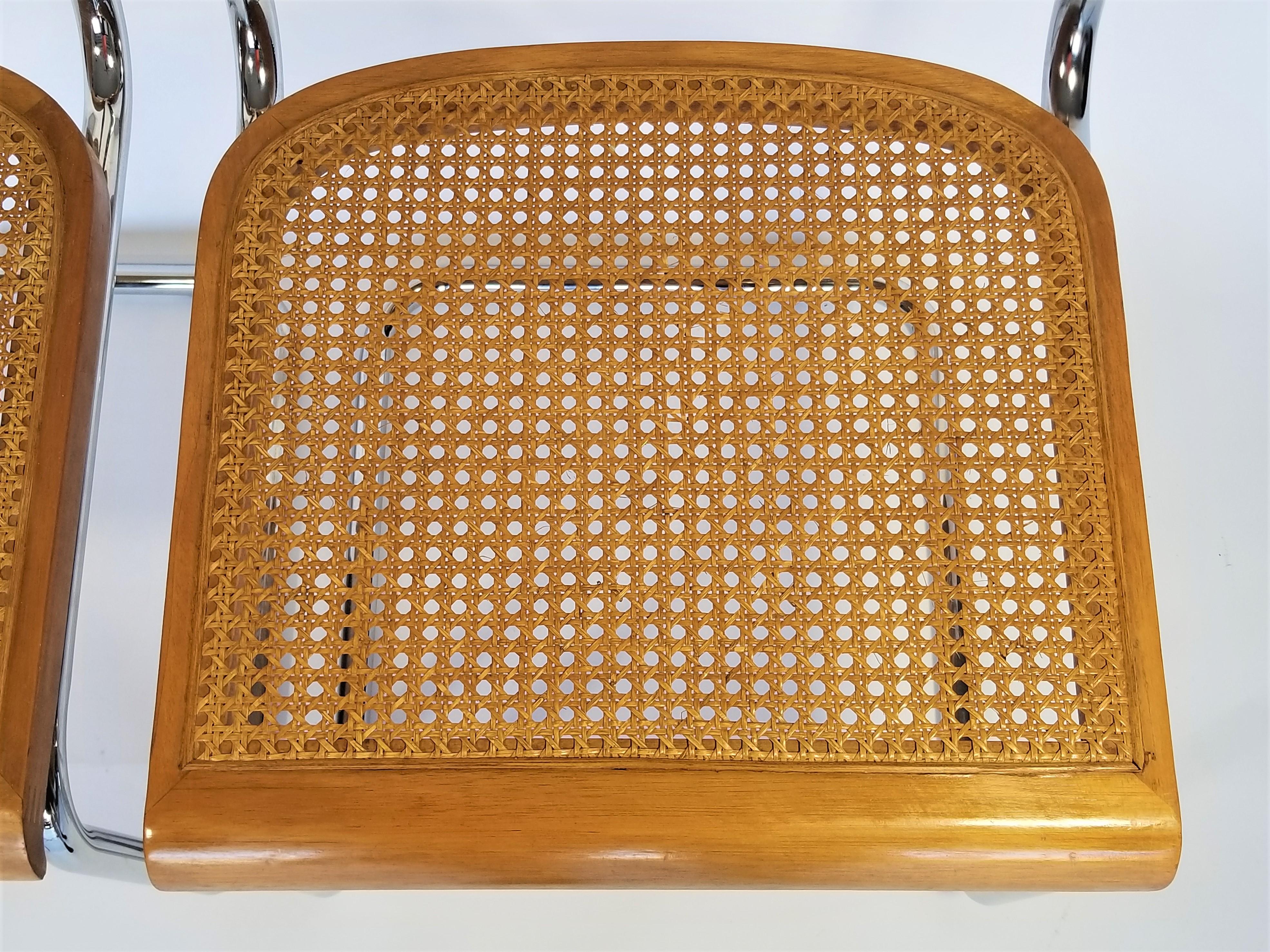 Marcel Breuer Cesca Pair of Midcentury Side Chairs 2