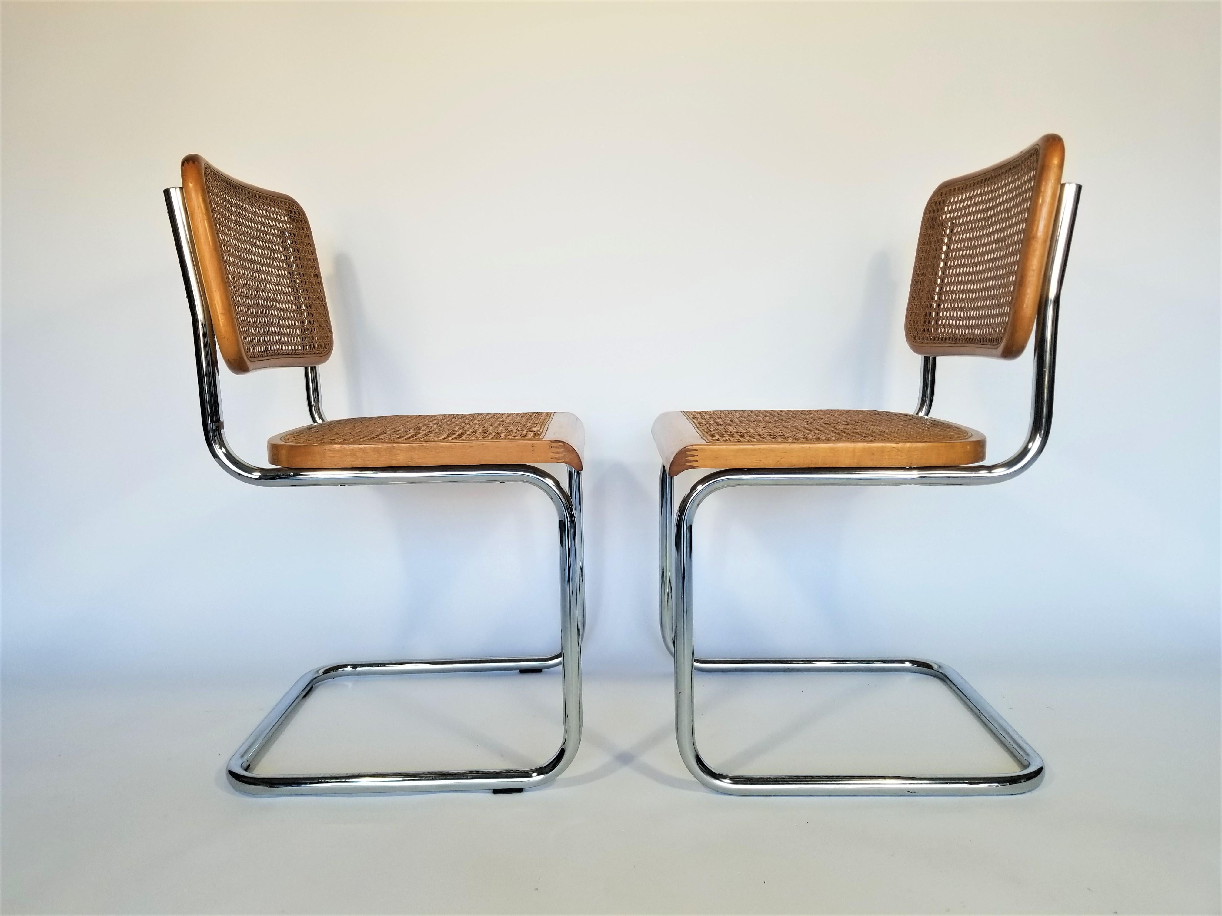 Marcel Breuer Cesca Pair of Midcentury Side Chairs 7