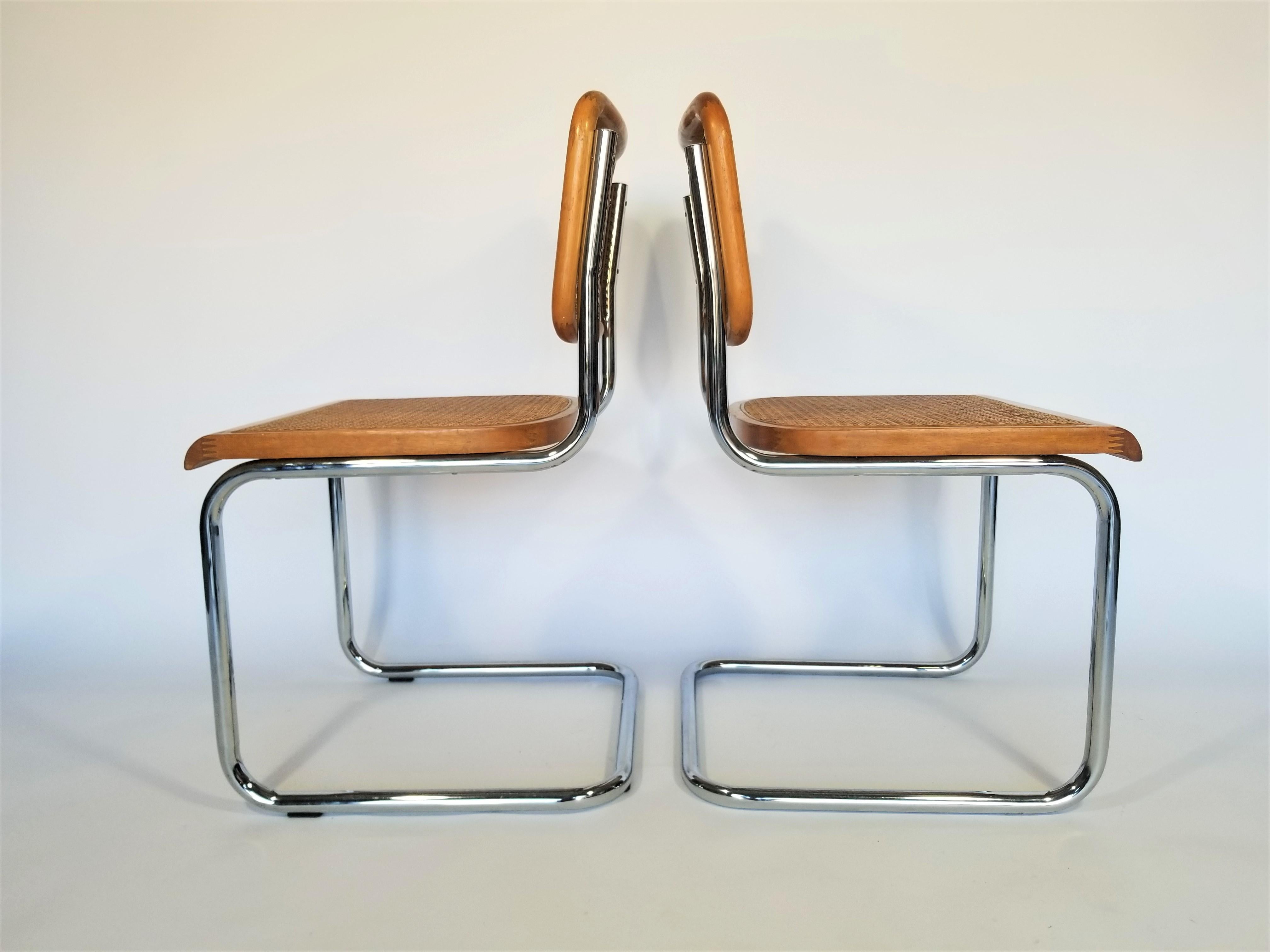 Marcel Breuer Cesca Pair of Midcentury Side Chairs 8