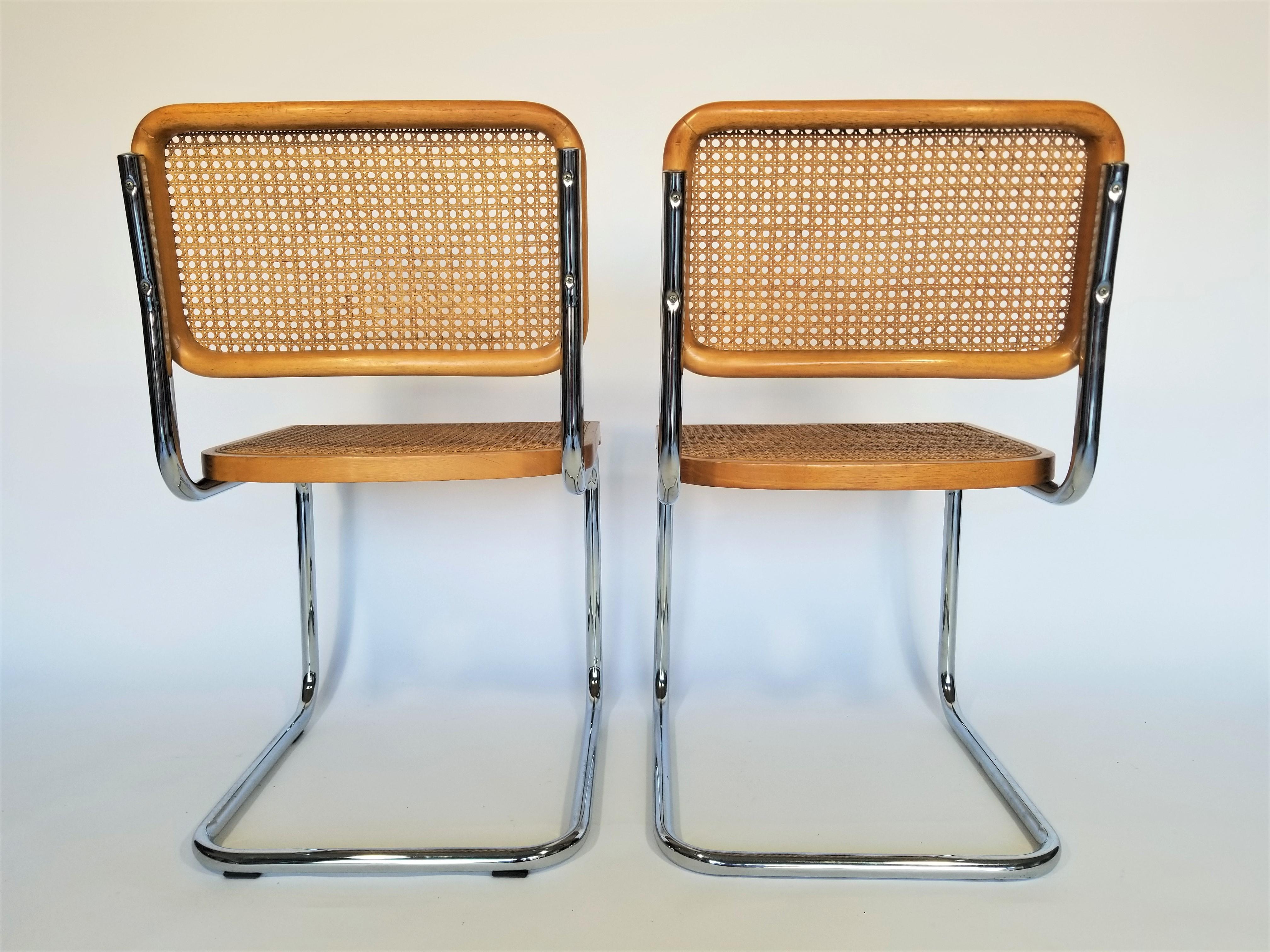 Marcel Breuer Cesca Pair of Midcentury Side Chairs 9