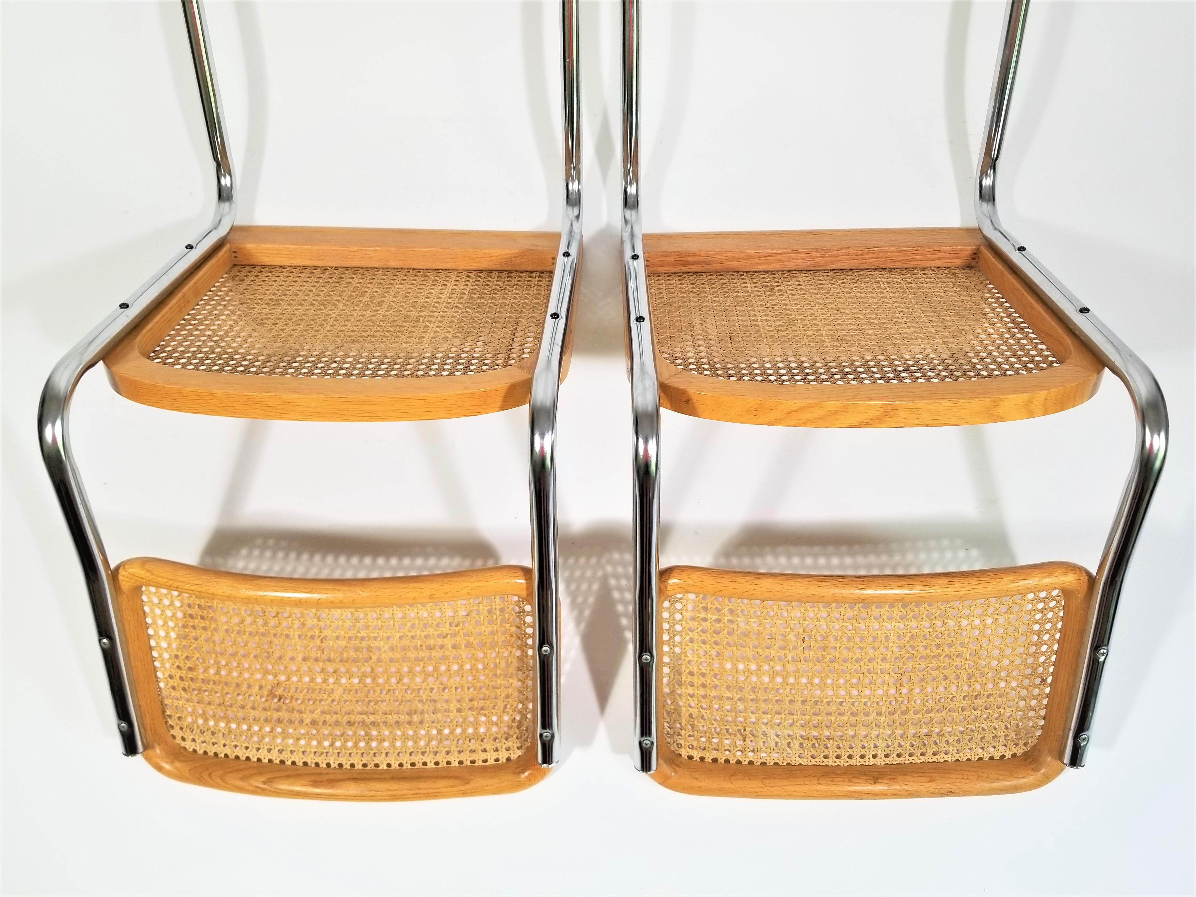 Marcel Breuer Cesca Pair of Side Chairs Midcentury 5
