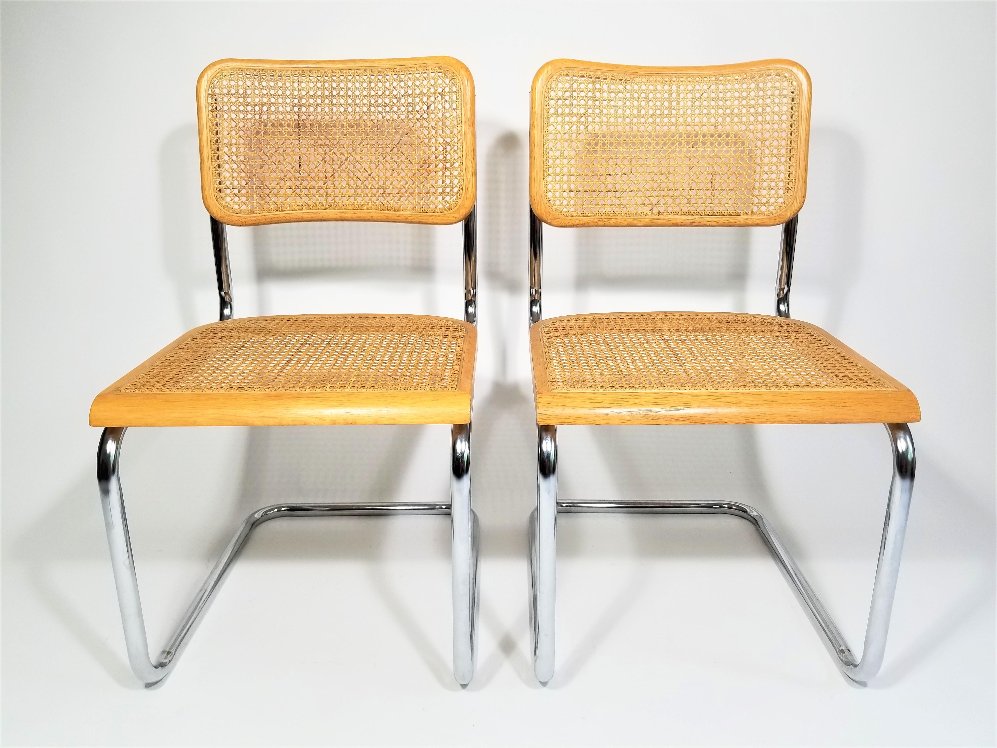 Marcel Breuer Cesca Pair of Side Chairs Midcentury 6
