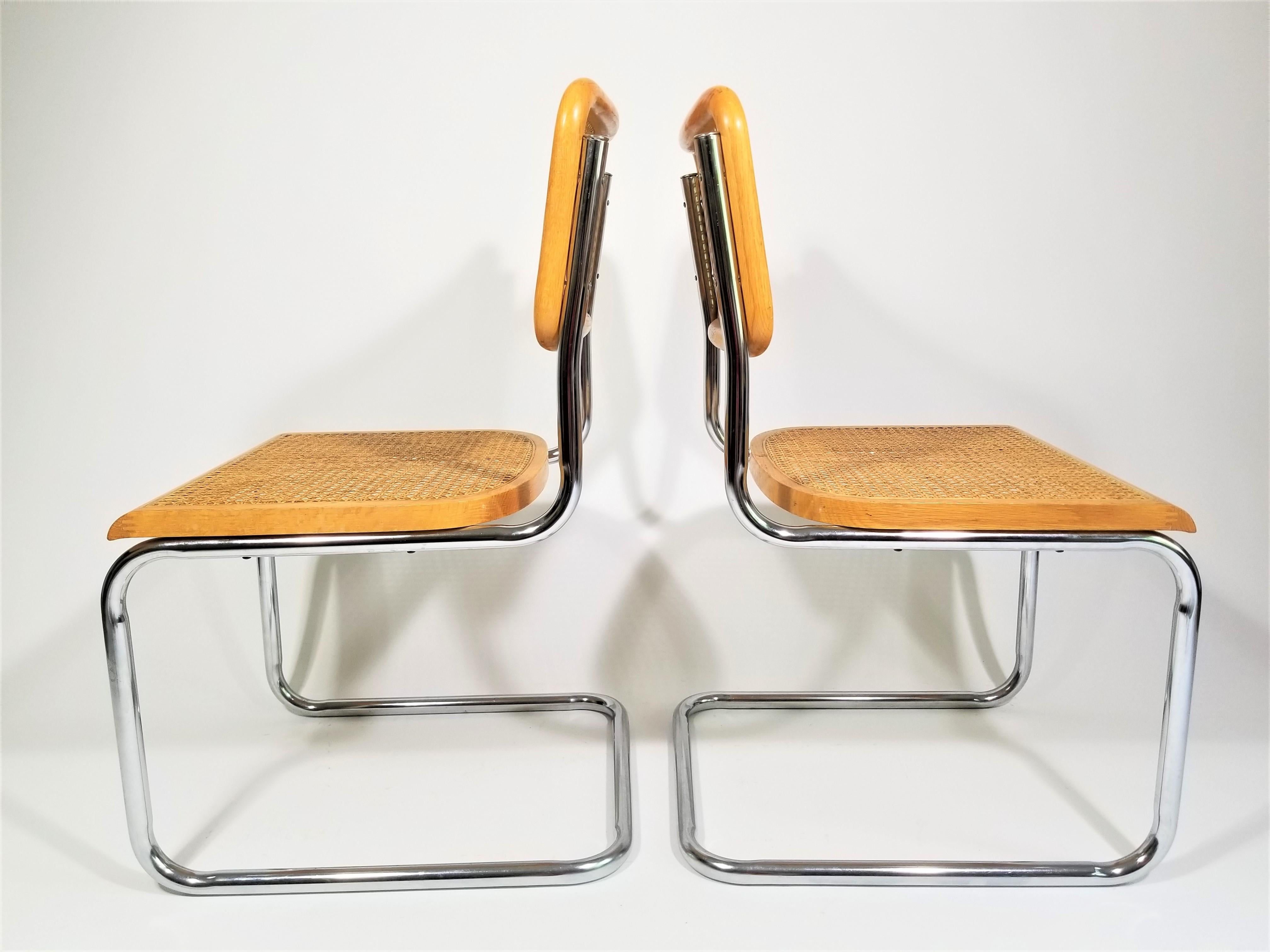 Marcel Breuer Cesca Pair of Side Chairs Midcentury 2