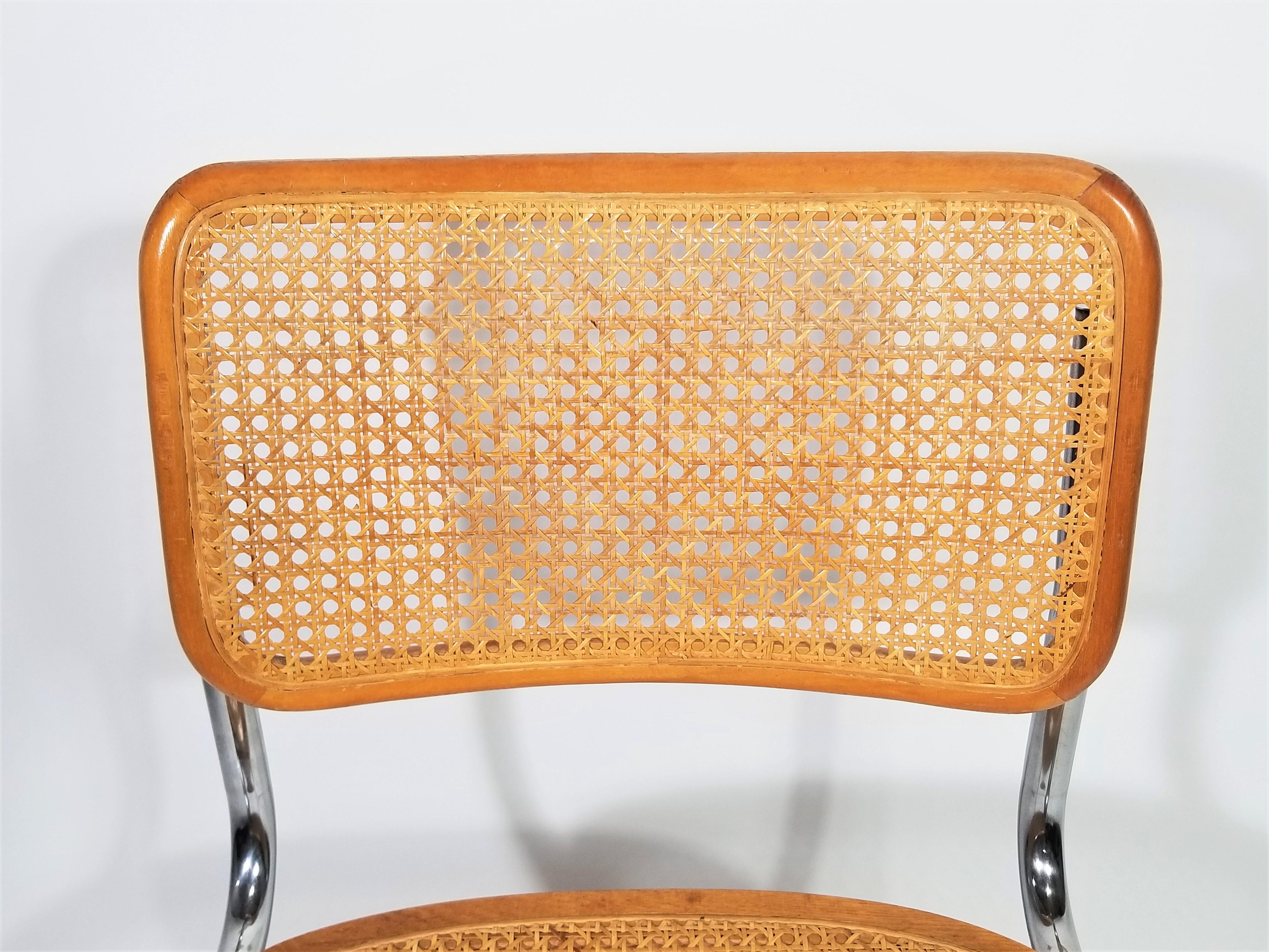Wood Marcel Breuer Cesca Side Chair, 1970s