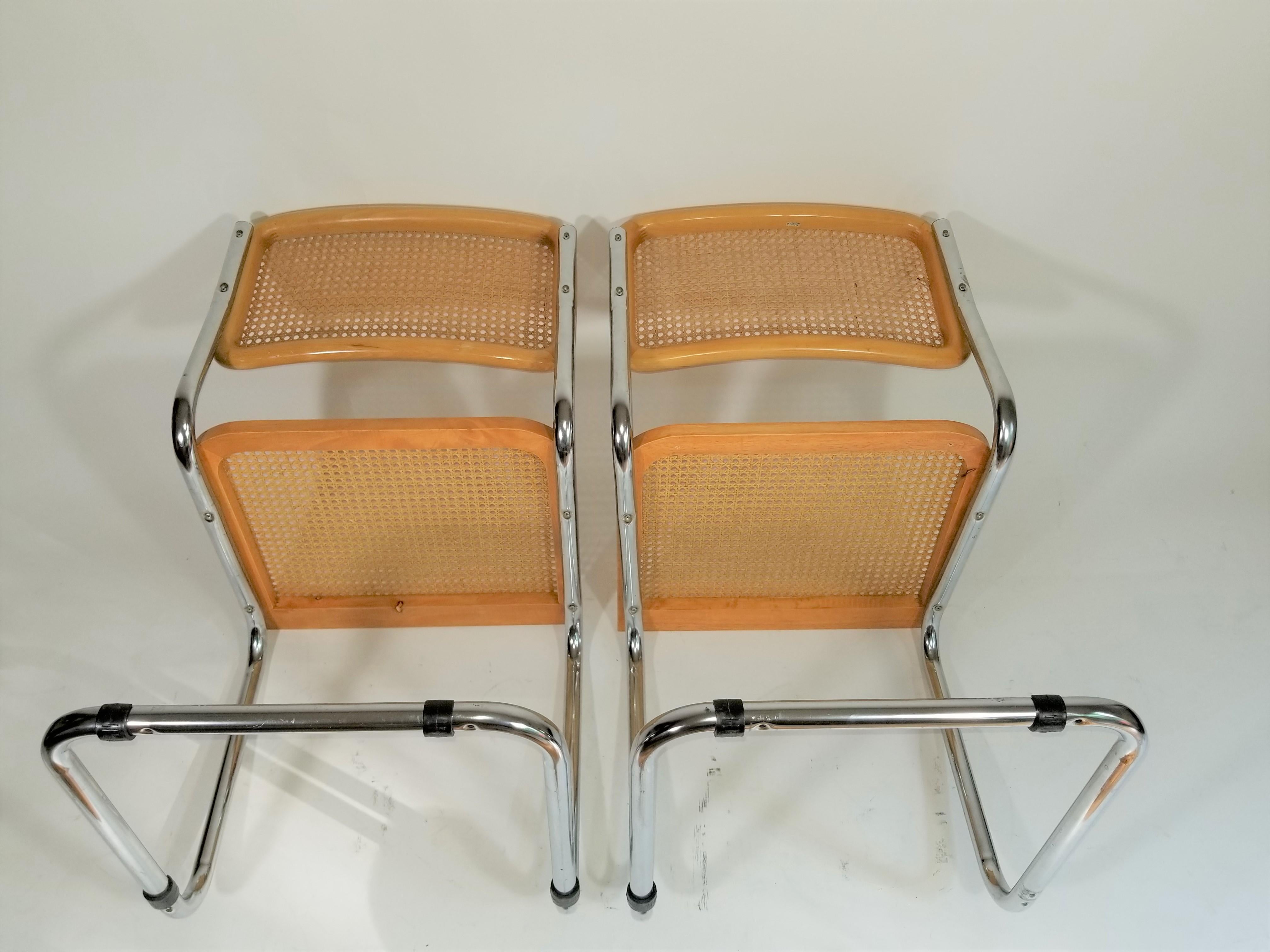 Marcel Breuer Cesca Side Chairs Midcentury Set of 2 10