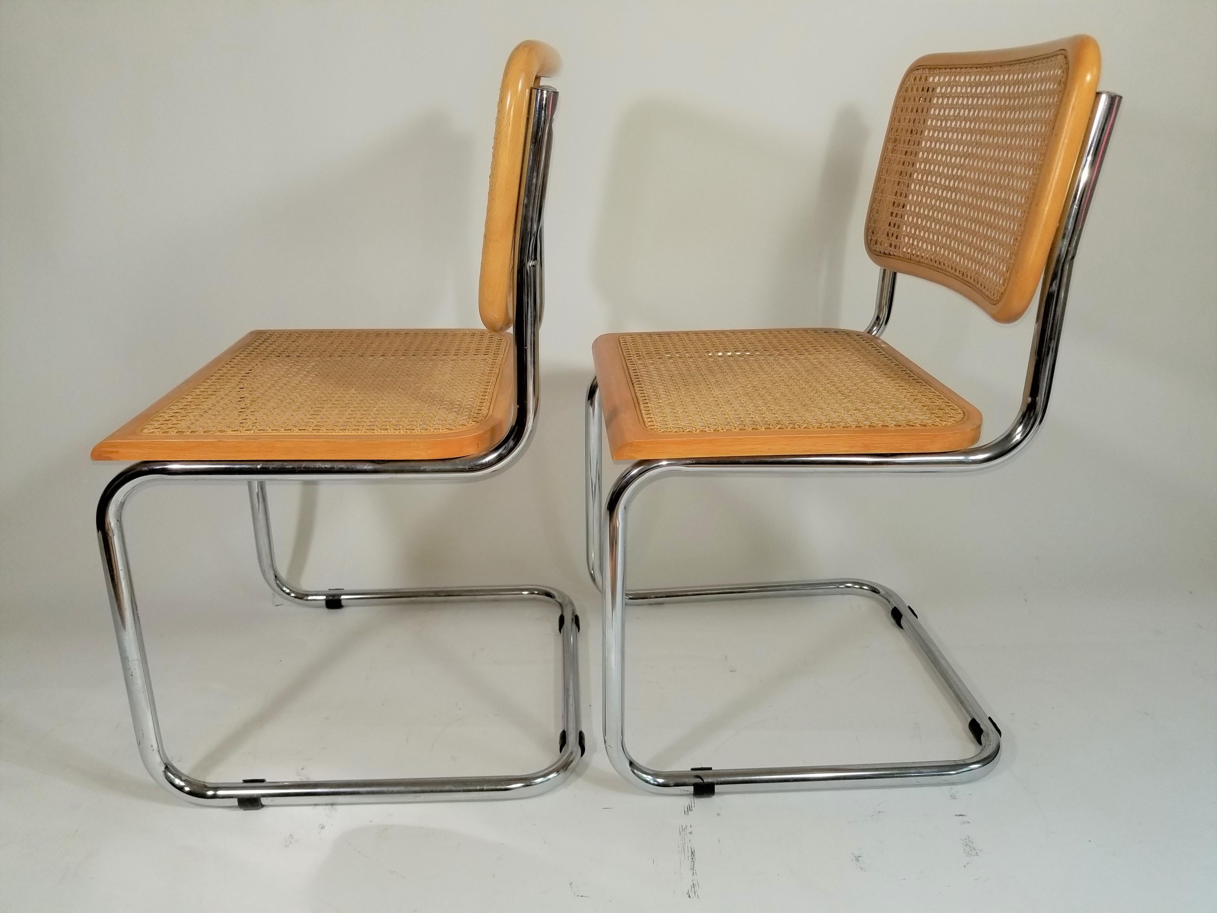 Marcel Breuer Cesca Side Chairs Midcentury Set of 2 5