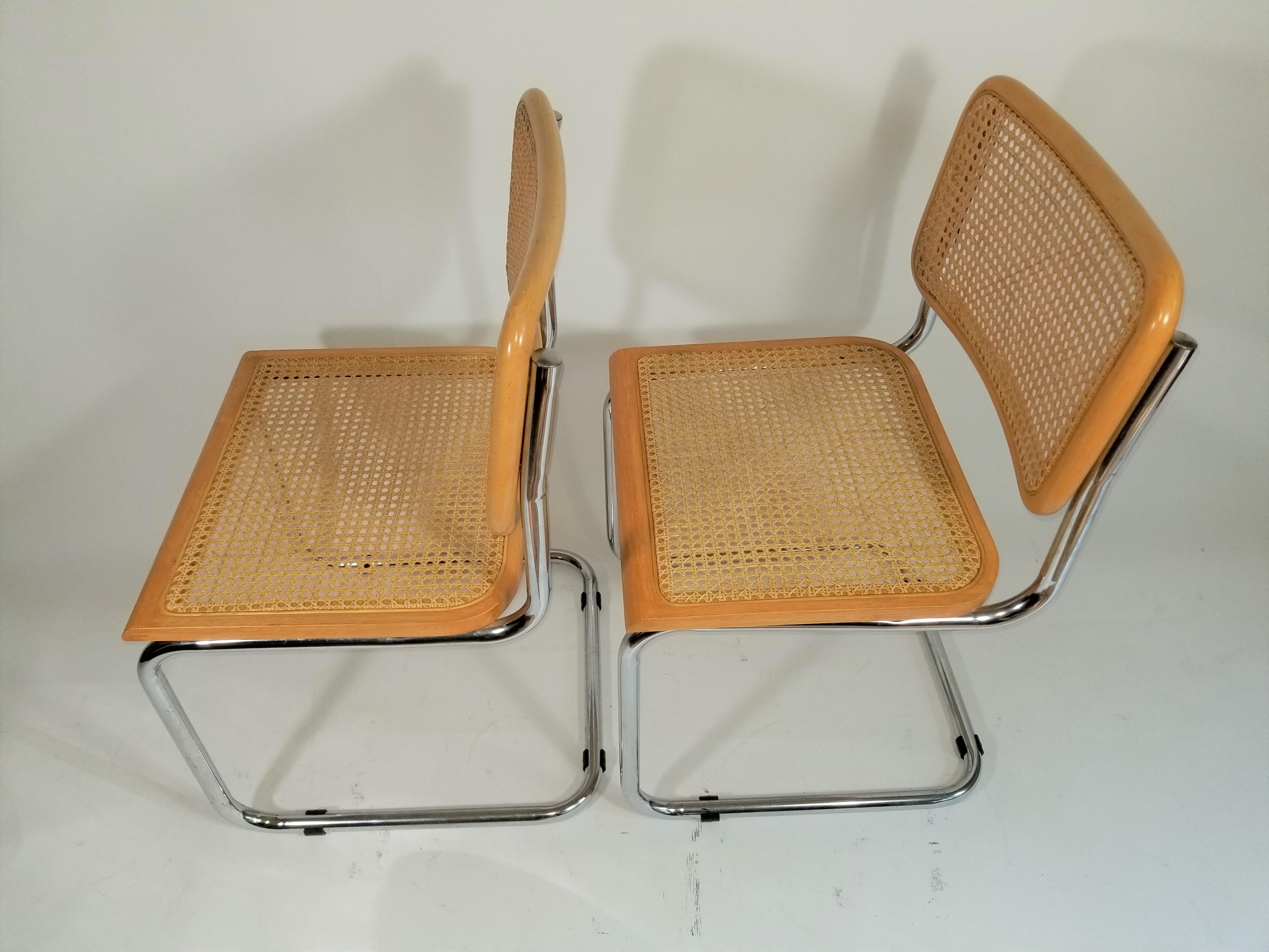 Marcel Breuer Cesca Side Chairs Midcentury Set of 2 6