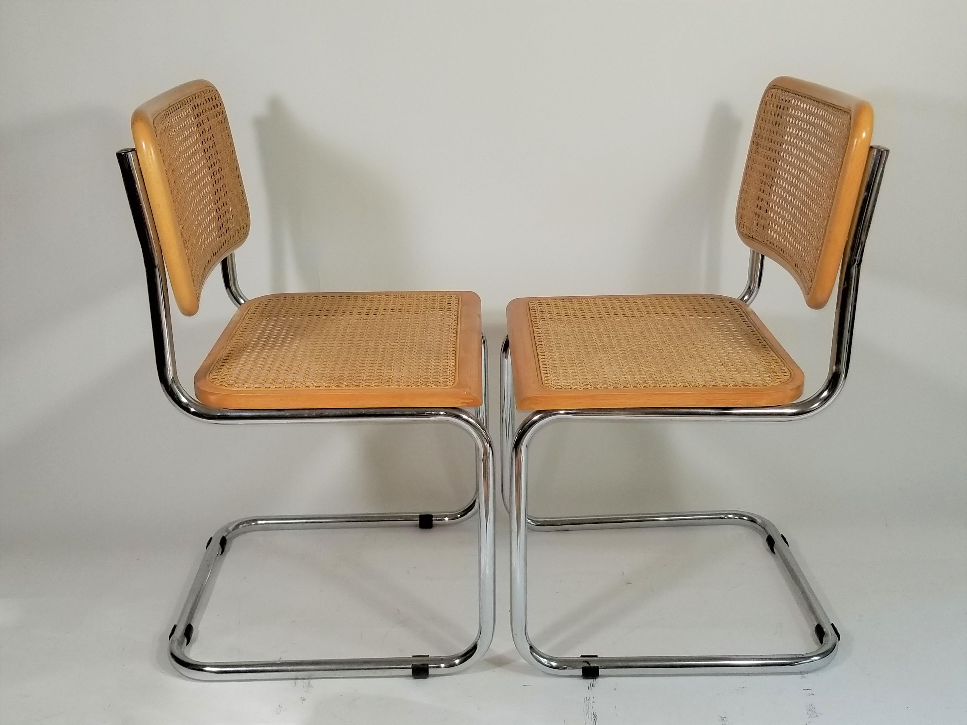 Marcel Breuer Cesca Side Chairs Midcentury Set of 2 7