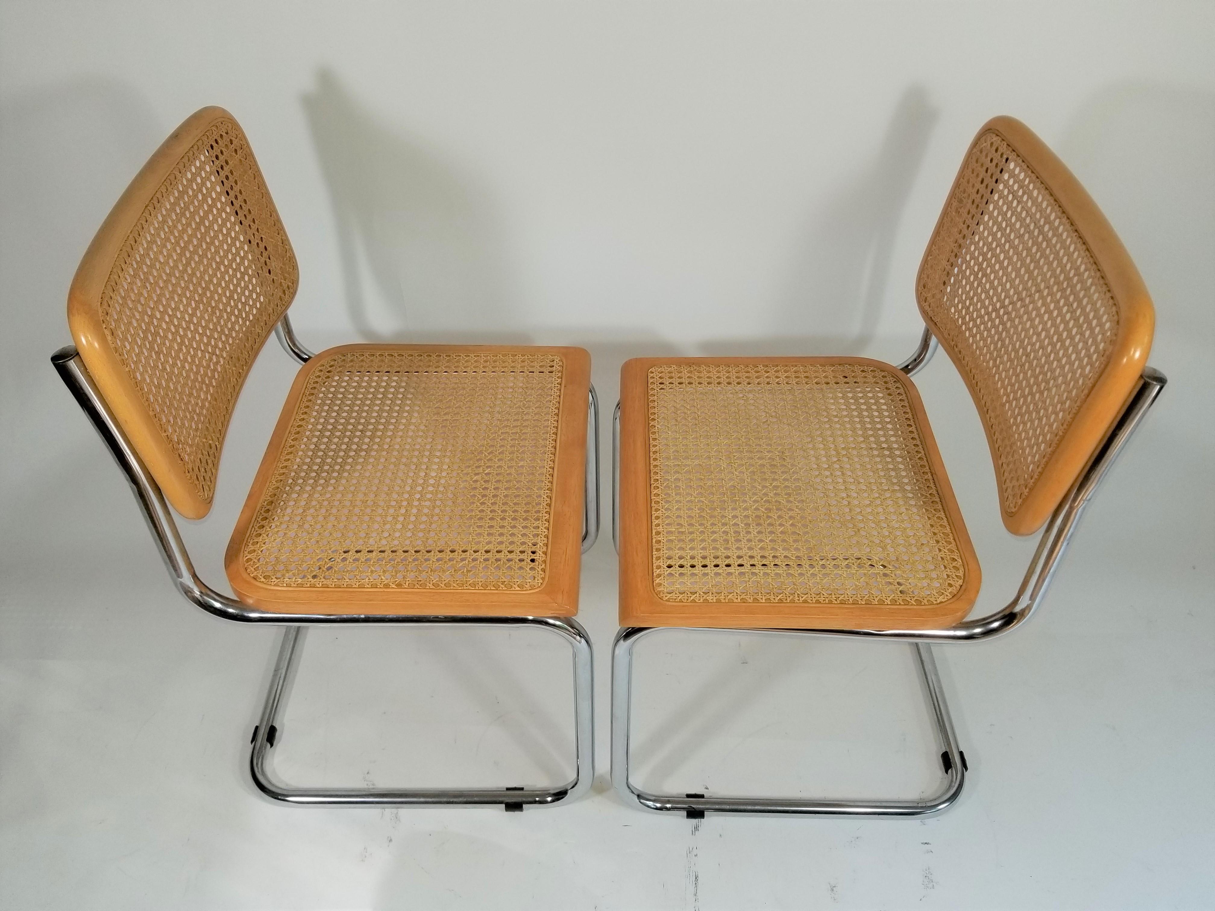 Marcel Breuer Cesca Side Chairs Midcentury Set of 2 8