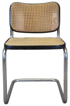 Marcel Breuer Cesca Stendig Mid Century Italian Caned Chrome Side Chair Thonet