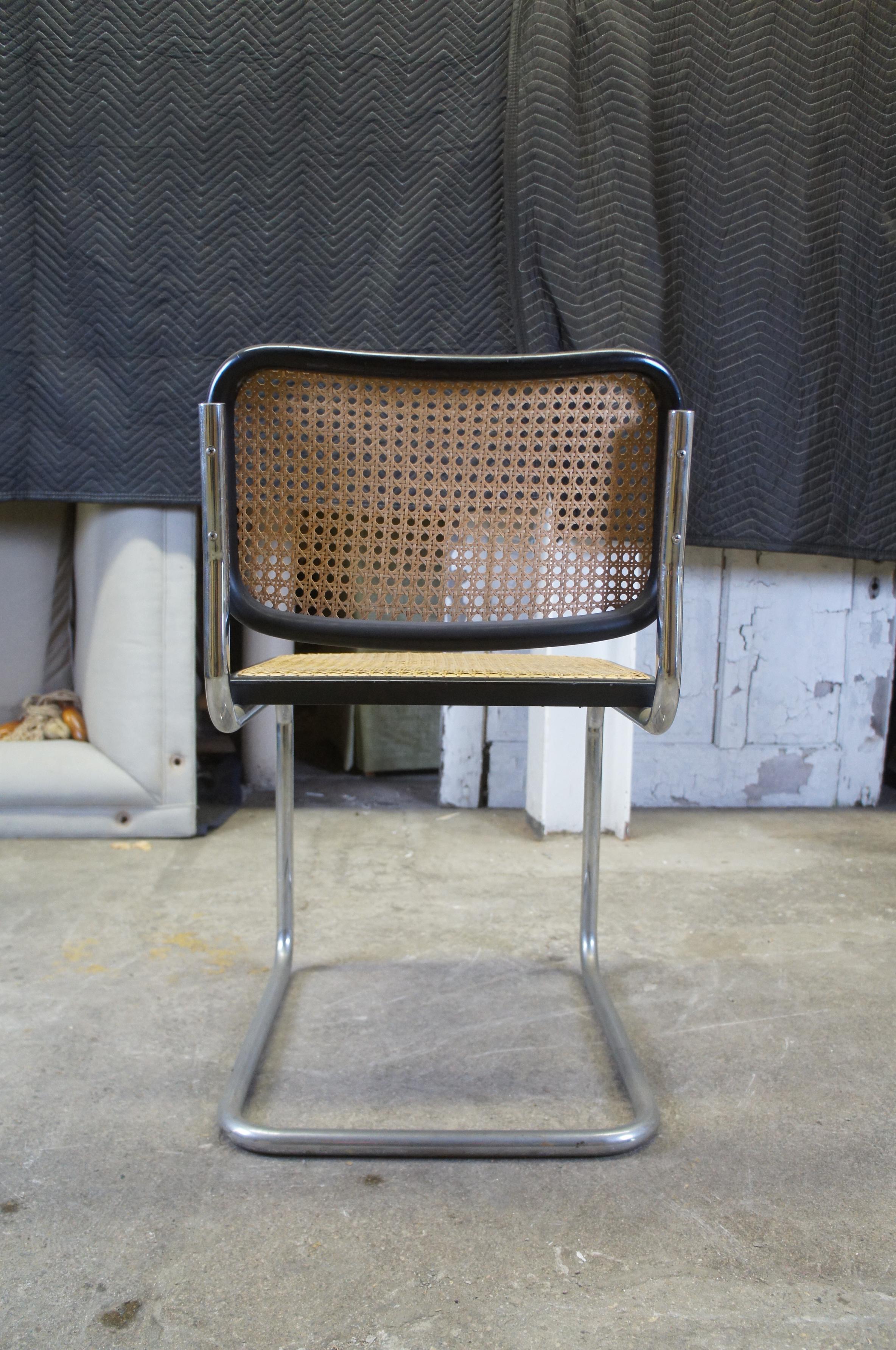 Marcel Breuer Cesca Stendig Mid Century Italian Caned Chrome Side Chair Thonet In Good Condition In Dayton, OH