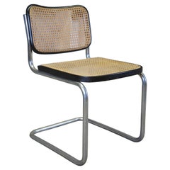 Marcel Breuer Cesca Stendig Italienischer Mid-Century Caned Chrome Beistellstuhl Thonet