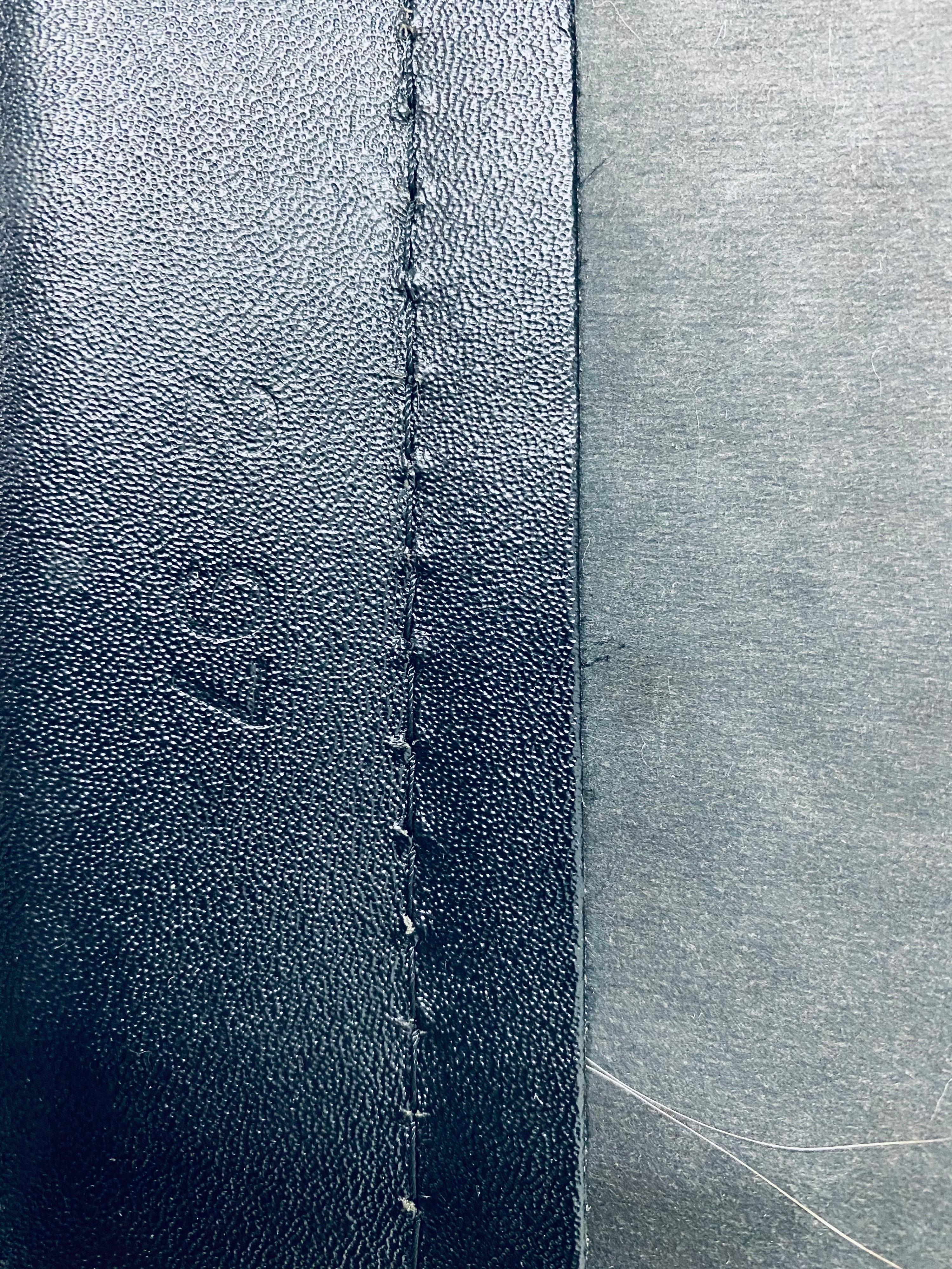Marcel Breuer Design Style Black Leather 